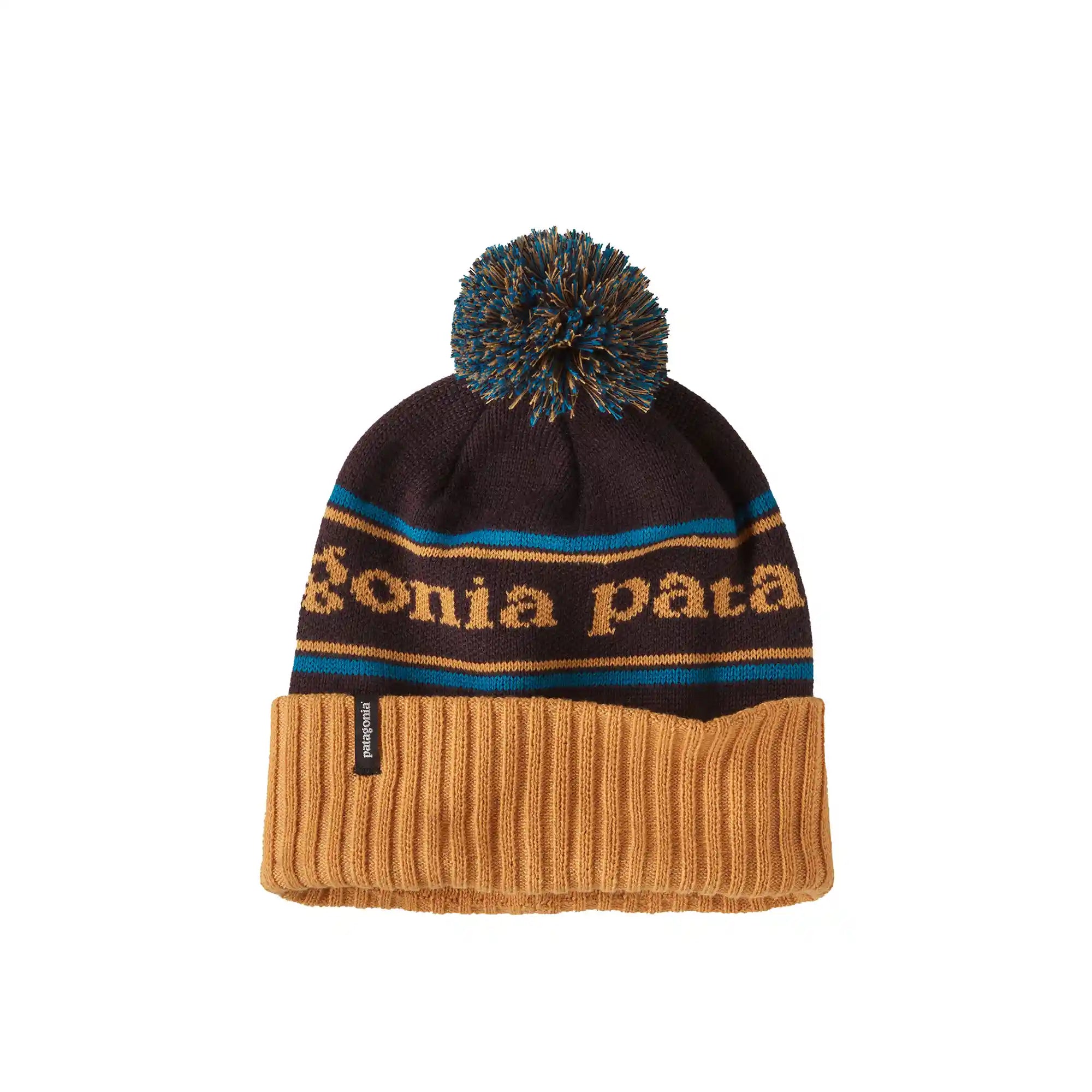 Patagonia Powder Town Beanie, park stripe: dried mango