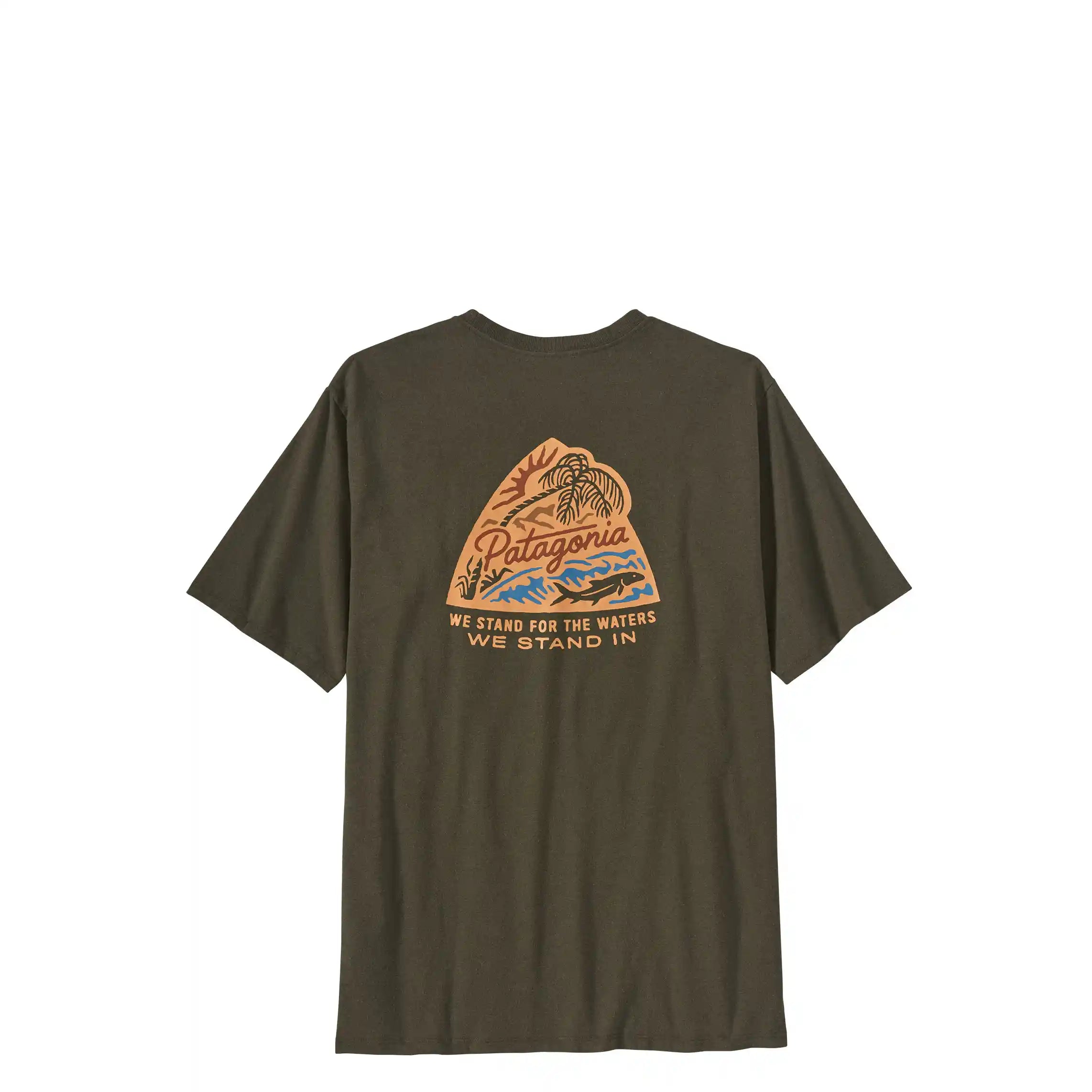 Patagonia Take A Stand Responsibili-Tee, bayou badge: basin green
