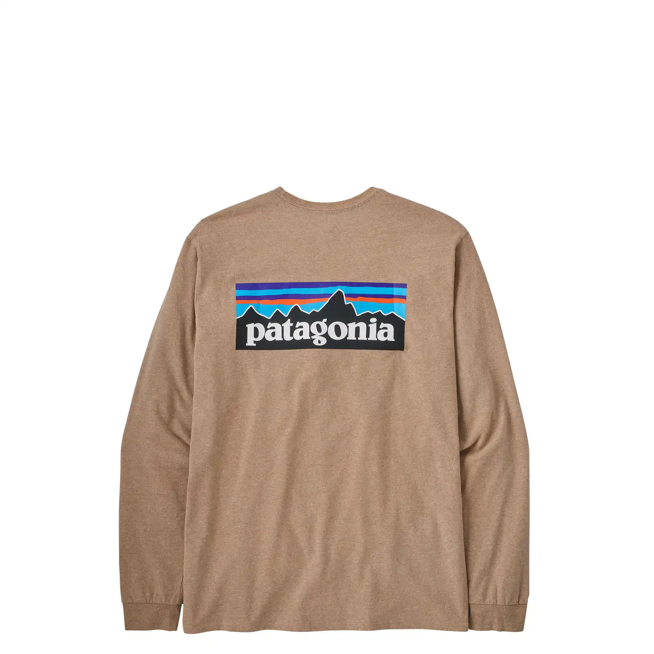 Patagonia Men's Longsleeve P-6 Logo Responsibili-Tee, grayling brown