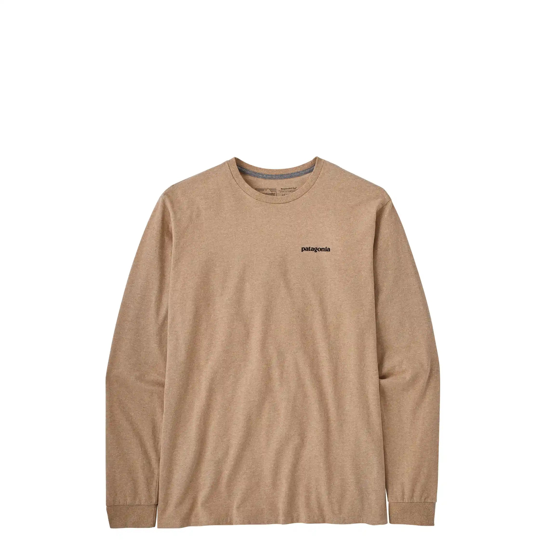 Patagonia Men's Longsleeve P-6 Logo Responsibili-Tee, grayling brown — available at Norwood