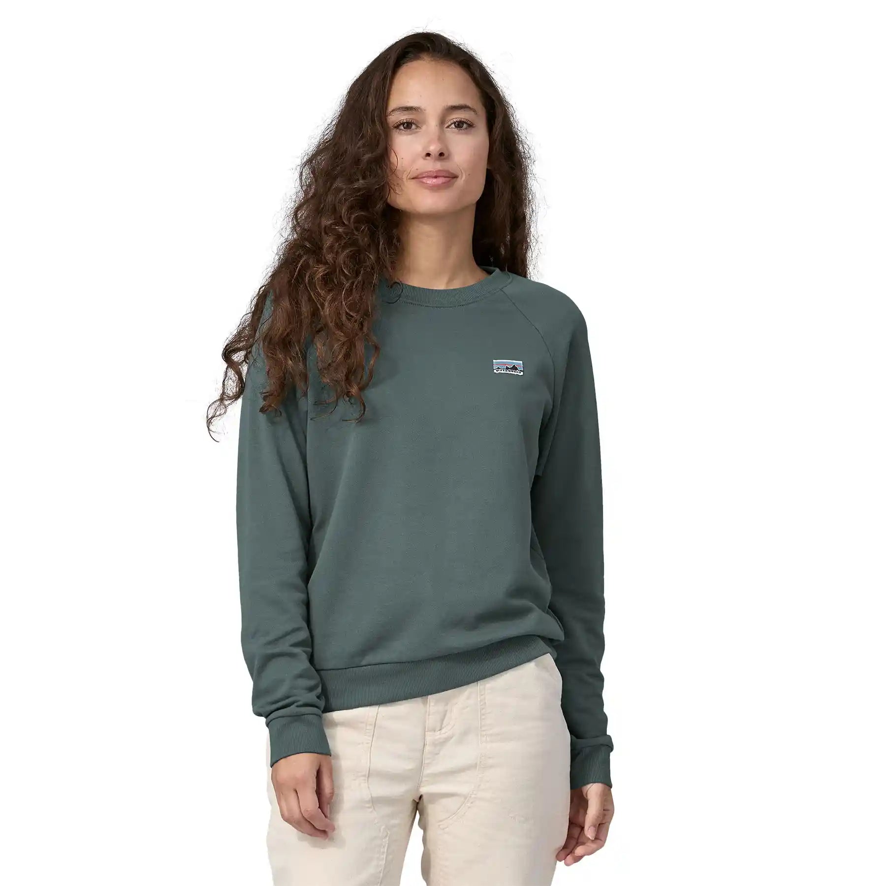 Patagonia Womens Regenerative Organic Certified Cotton Essential Top, nouveau green — available at Norwood