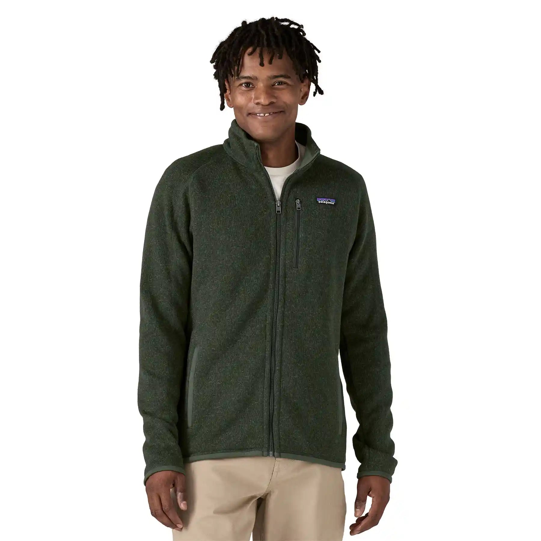 Patagonia Men's Better Sweater Jacket, torrey pine green — available at Norwood