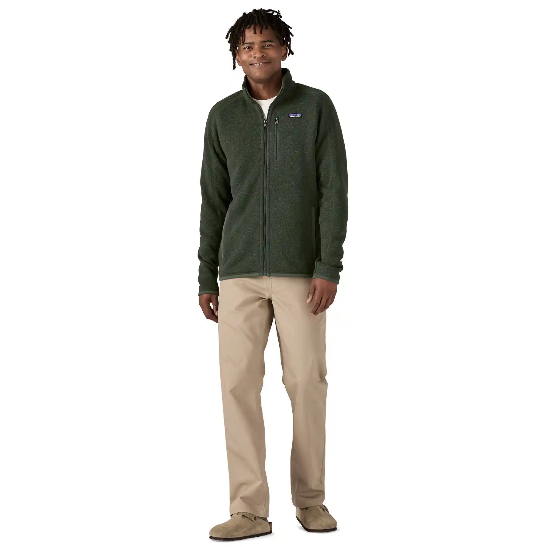 Patagonia Men's Better Sweater Jacket, torrey pine green — available at Norwood