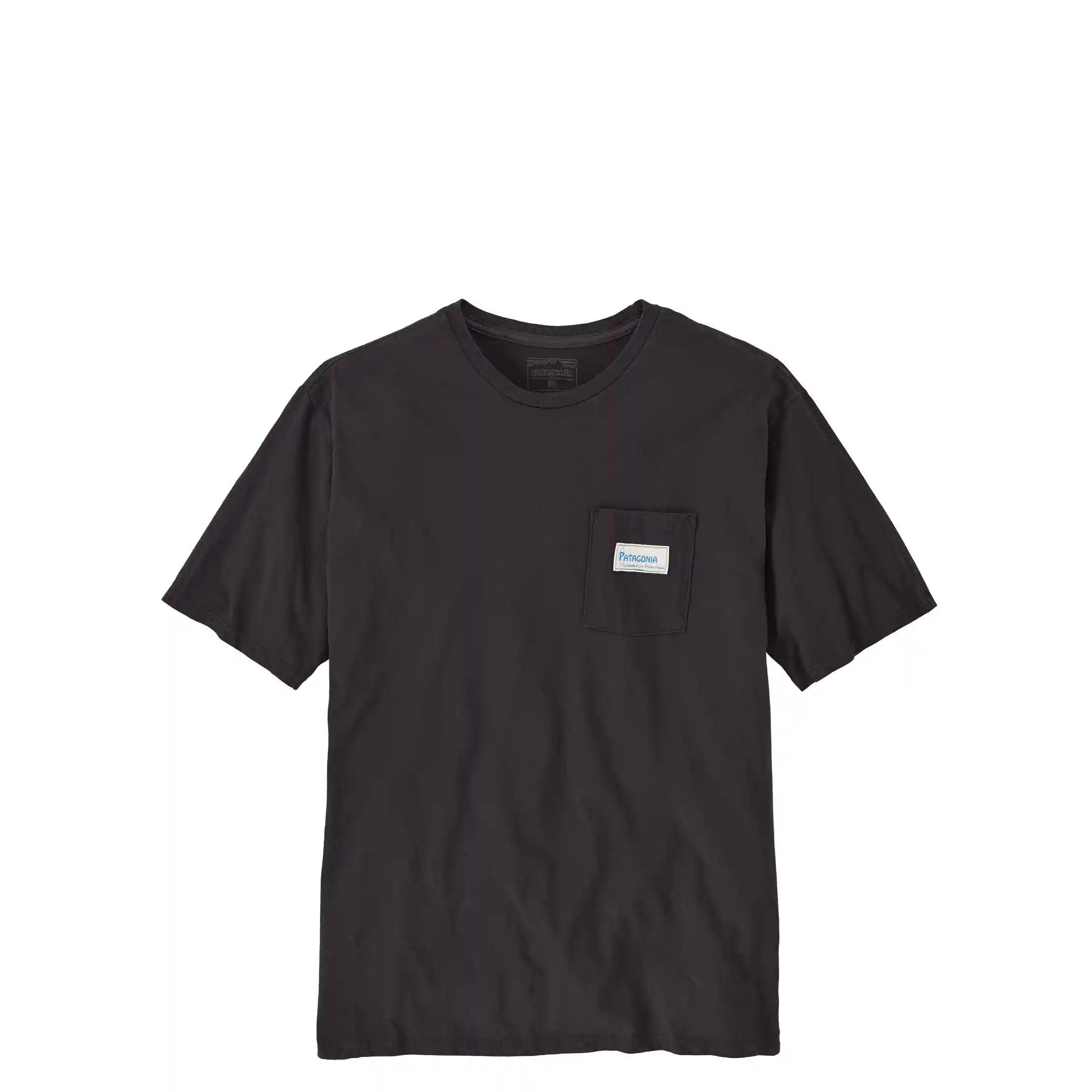 Patagonia Men's Water People Organic Pocket T-Shirt, water people banner: ink black — available at Norwood