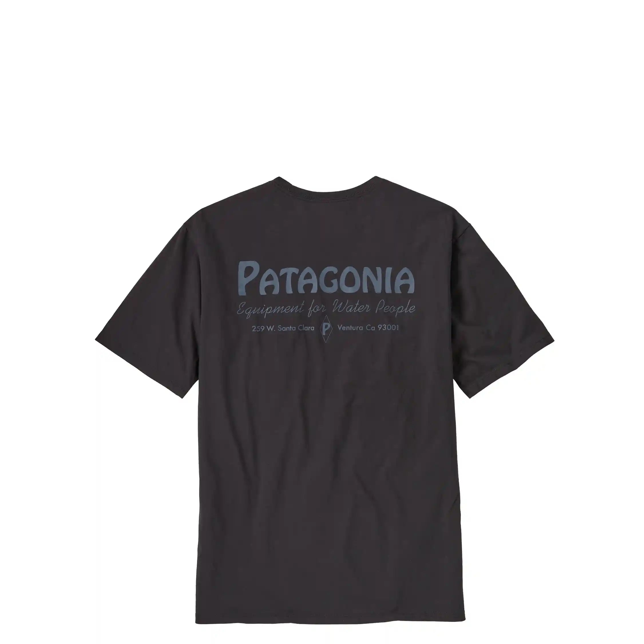 Patagonia Men's Water People Organic Pocket T-Shirt, water people banner: ink black
