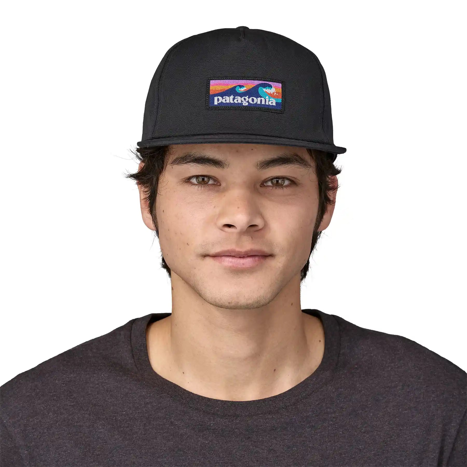 Patagonia Boardshort Label Funfarer Cap, ink black — available at Norwood