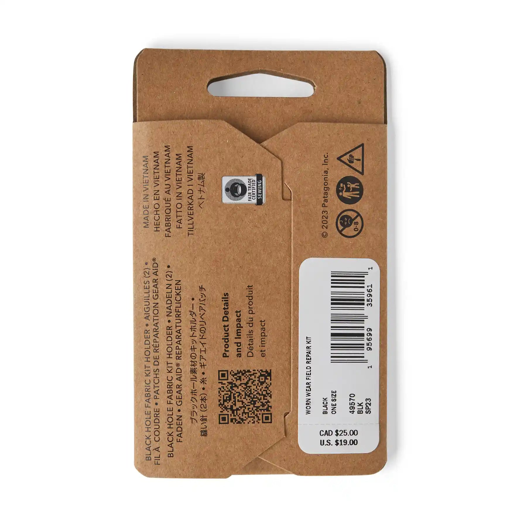 Patagonia Worn Wear Field Repair Kit, black — available at Norwood