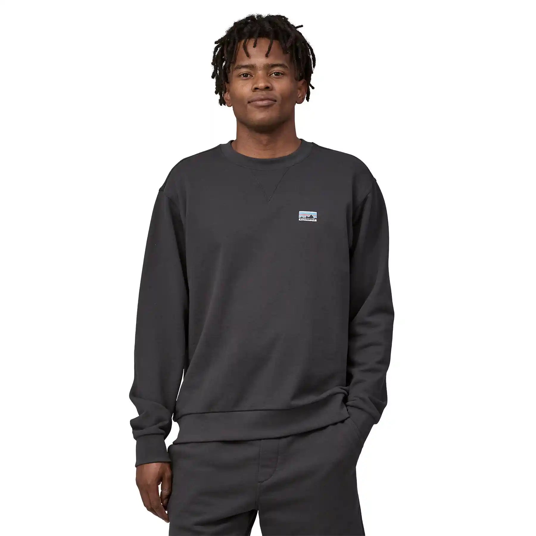 Patagonia Daily Crewneck Sweatshirt, ink black — available at Norwood