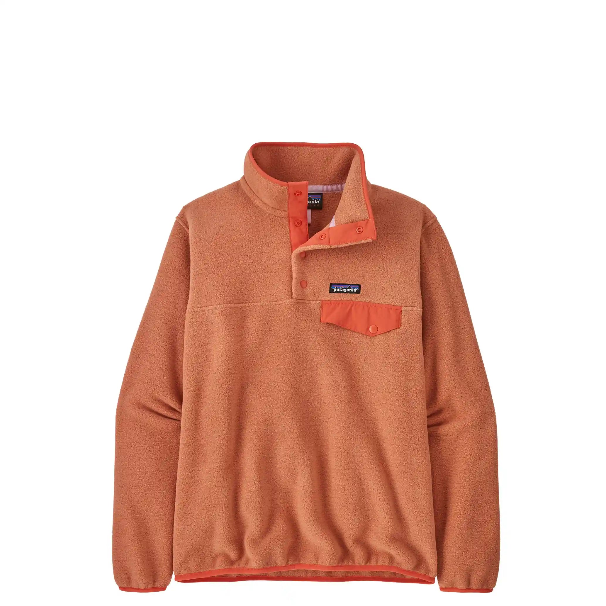 Patagonia Womens Lightweight Synchilla Snap-T Pullover, sienna clay