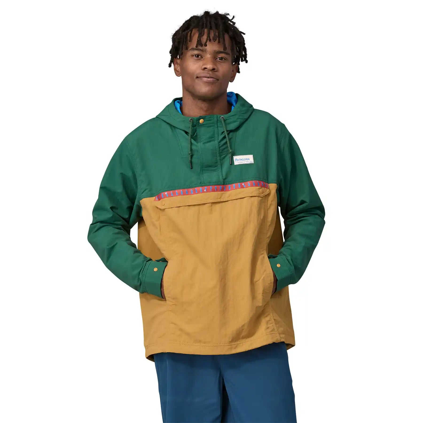 Patagonia Isthmus Anorak, pufferfish gold — available at Norwood