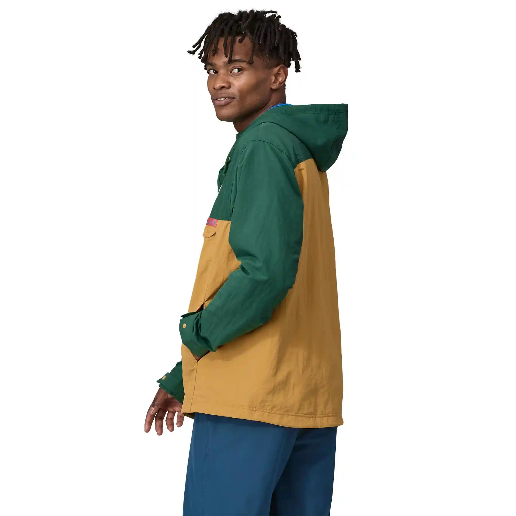 Patagonia Isthmus Anorak, pufferfish gold — available at Norwood