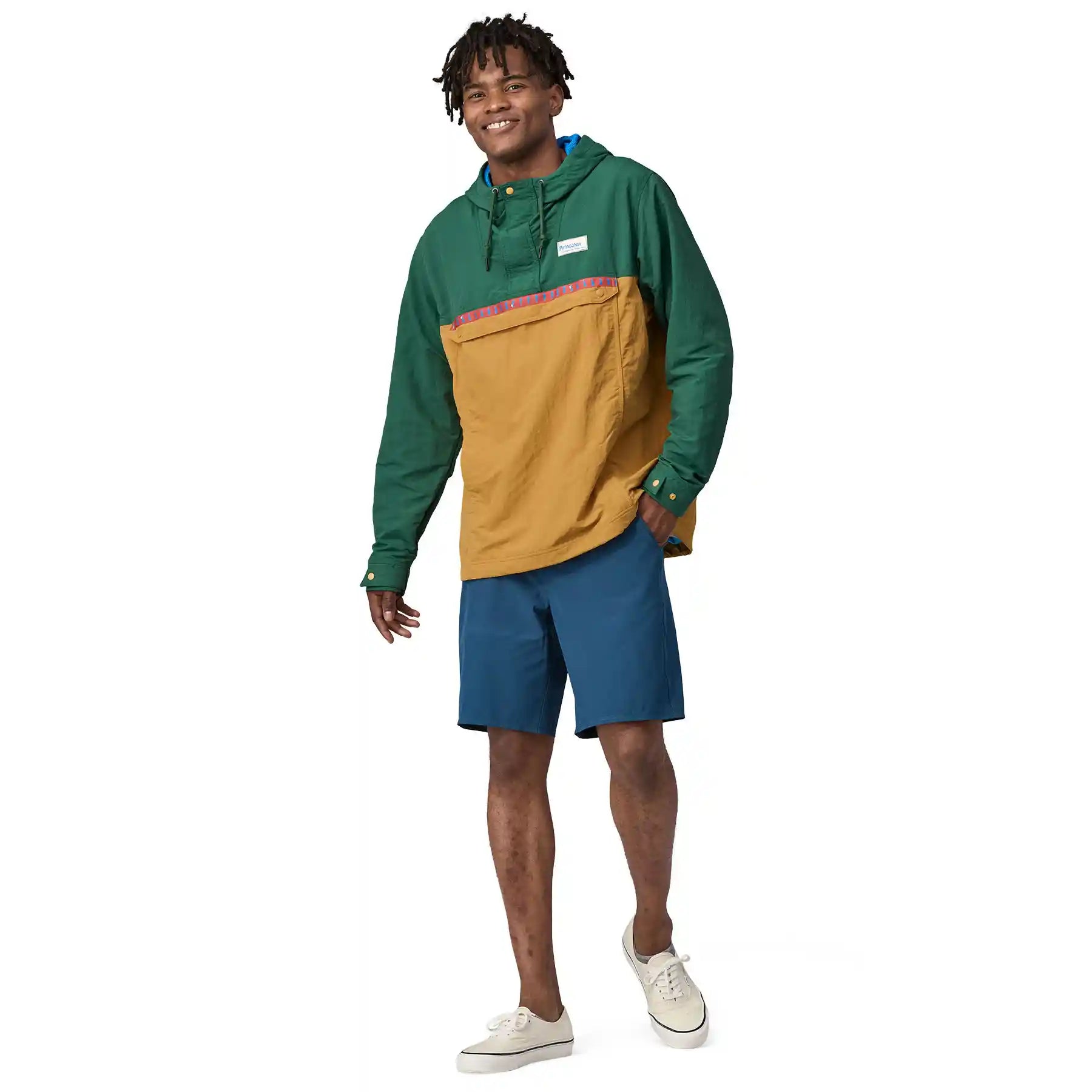 Patagonia Isthmus Anorak, pufferfish gold — available at Norwood