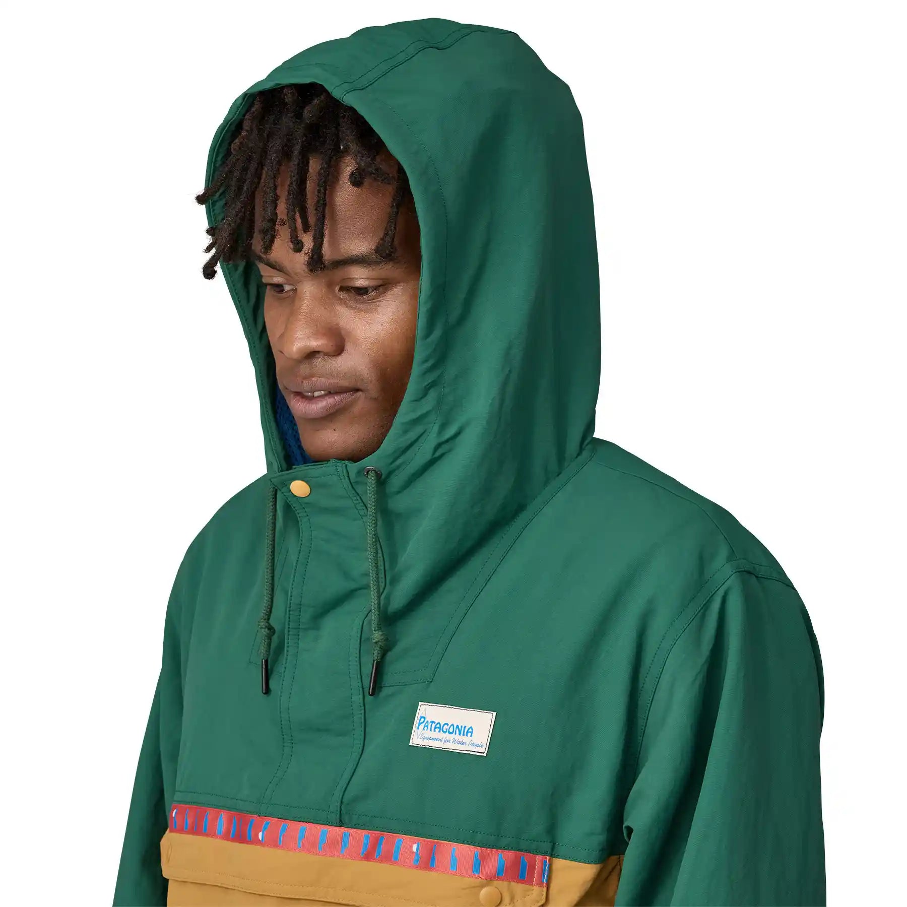 Patagonia Isthmus Anorak, pufferfish gold — available at Norwood