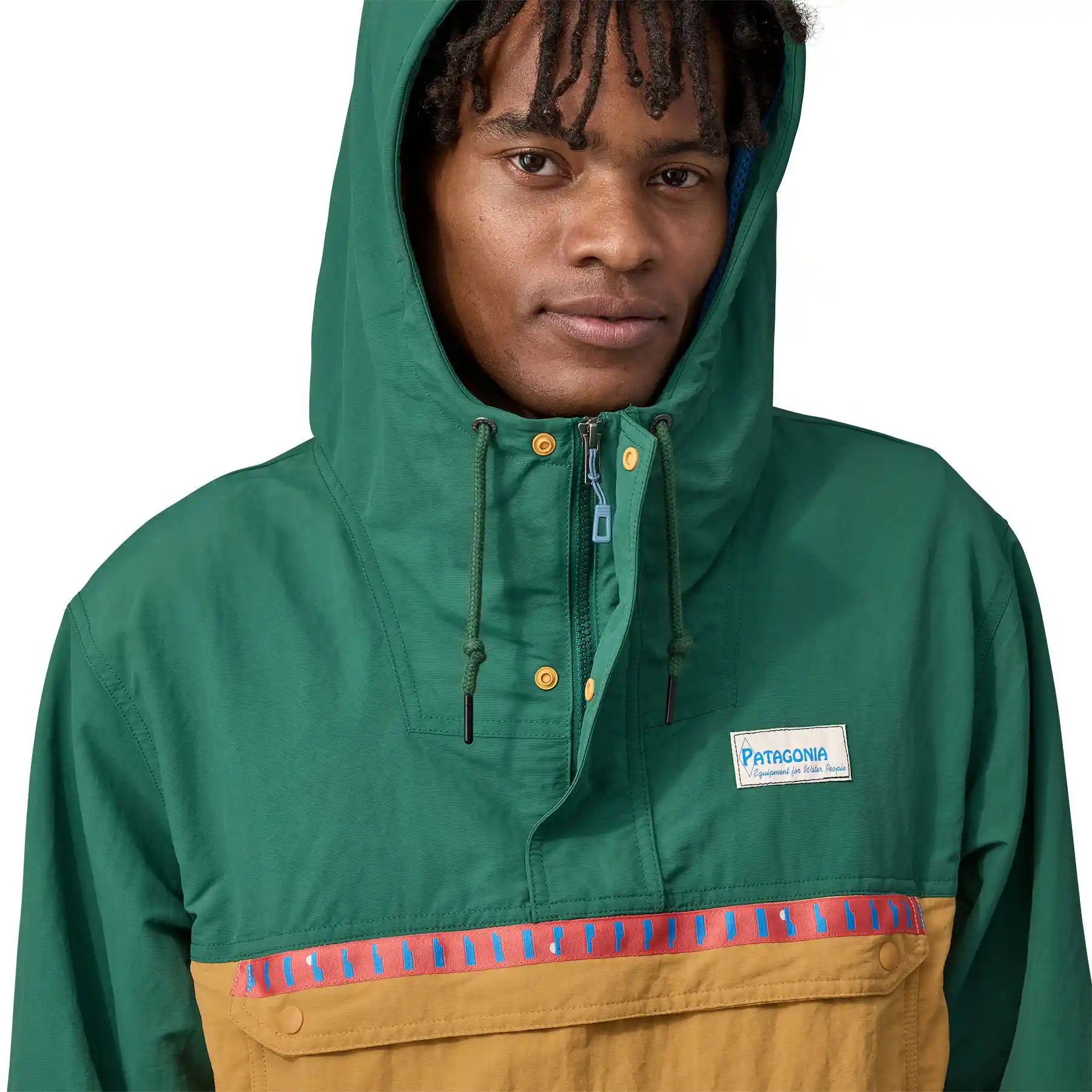 Patagonia Isthmus Anorak, pufferfish gold — available at Norwood