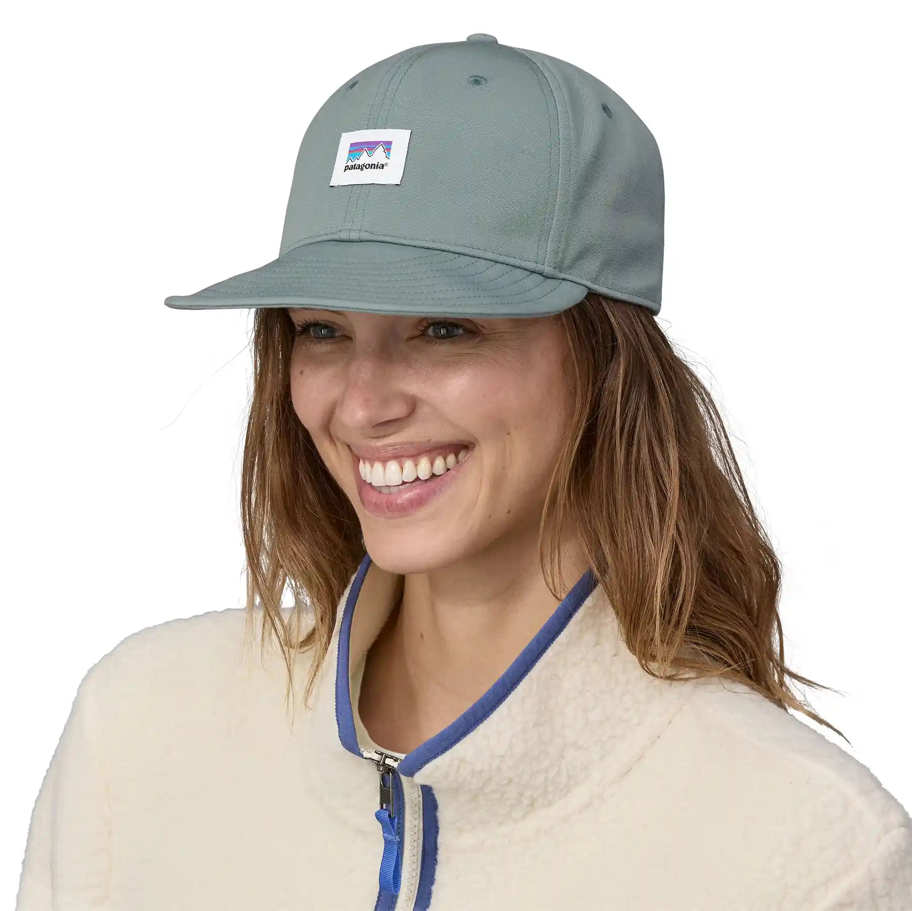 Patagonia Scrap Everyday Cap, shop sticker: cadet blue — available at Norwood