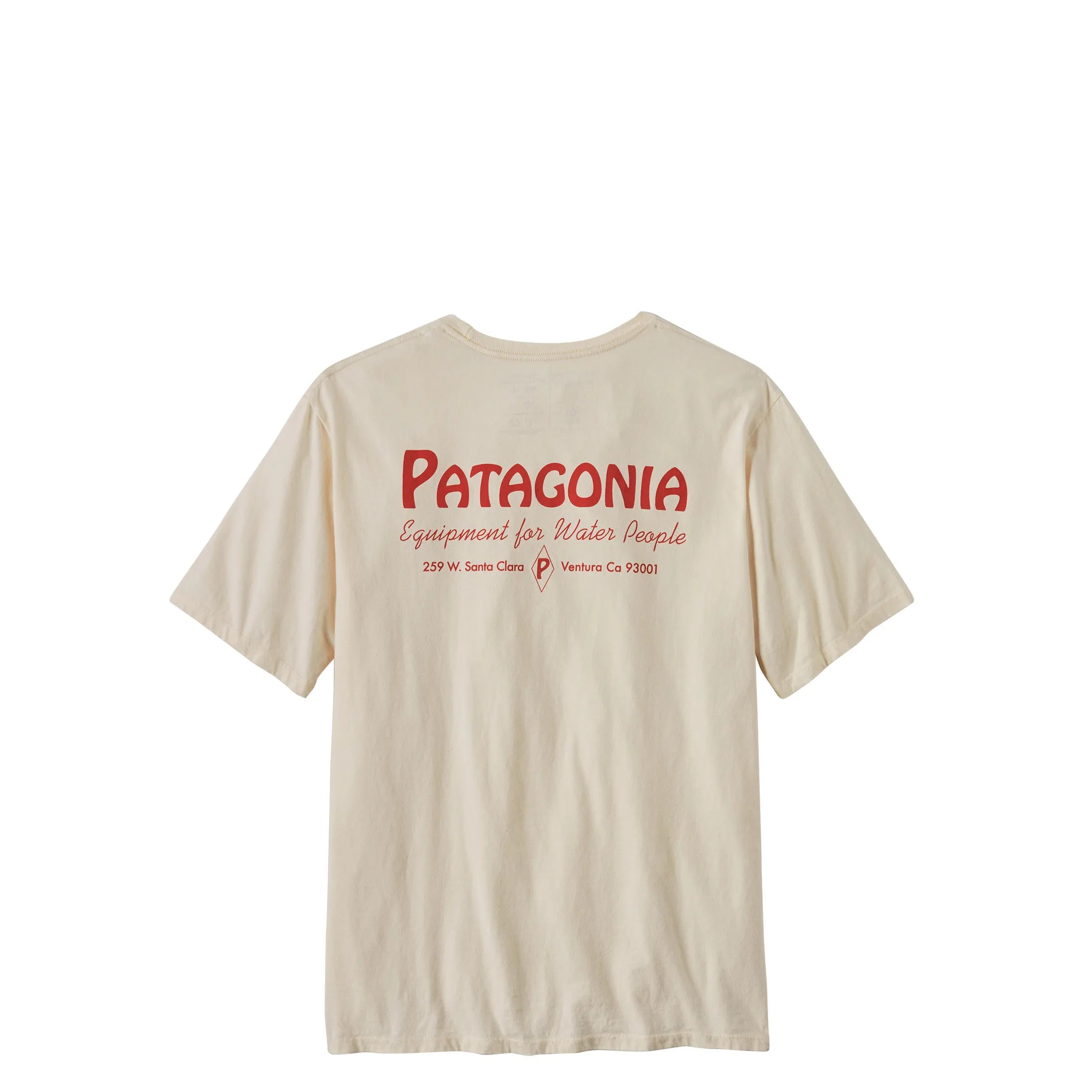 Patagonia Men's Water People Organic Pocket T-Shirt, water people banner: undyed natural
