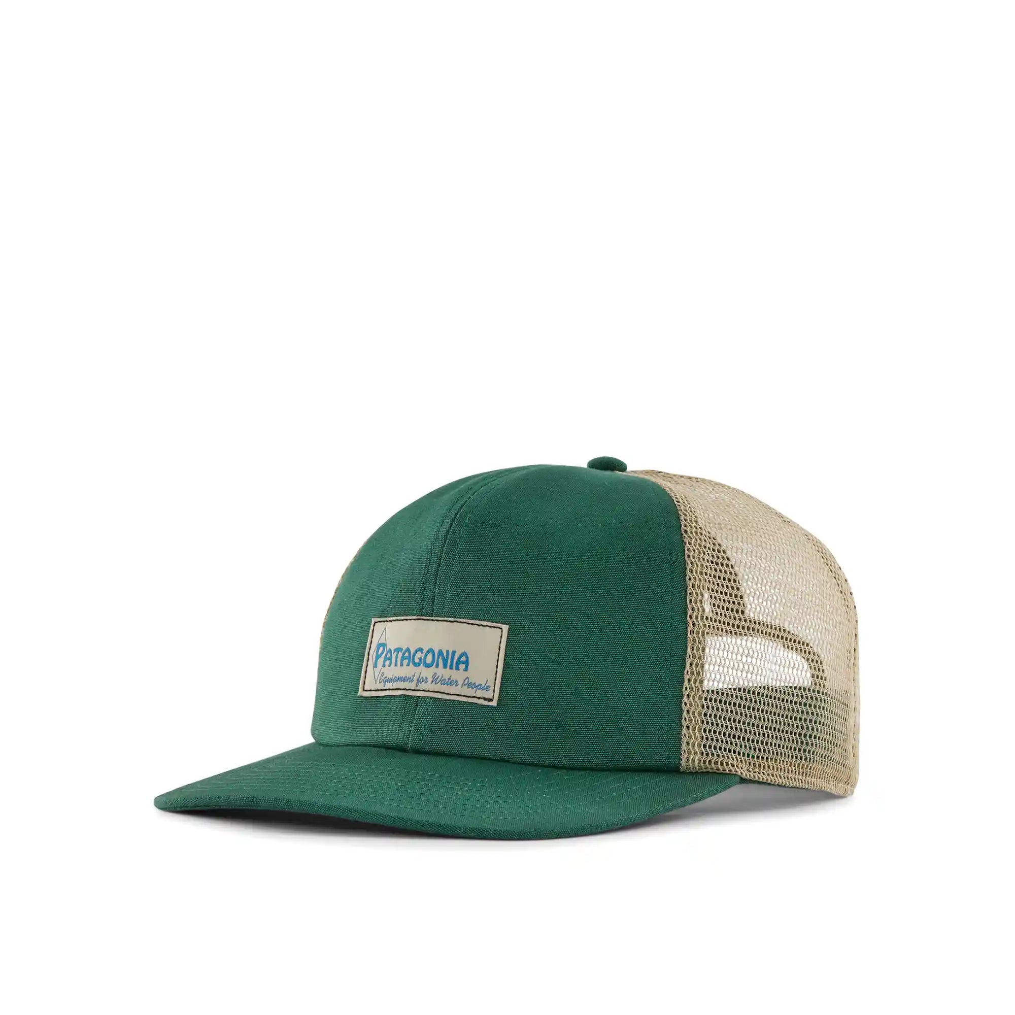 Patagonia Relaxed Trucker Hat, water people label: conifer green