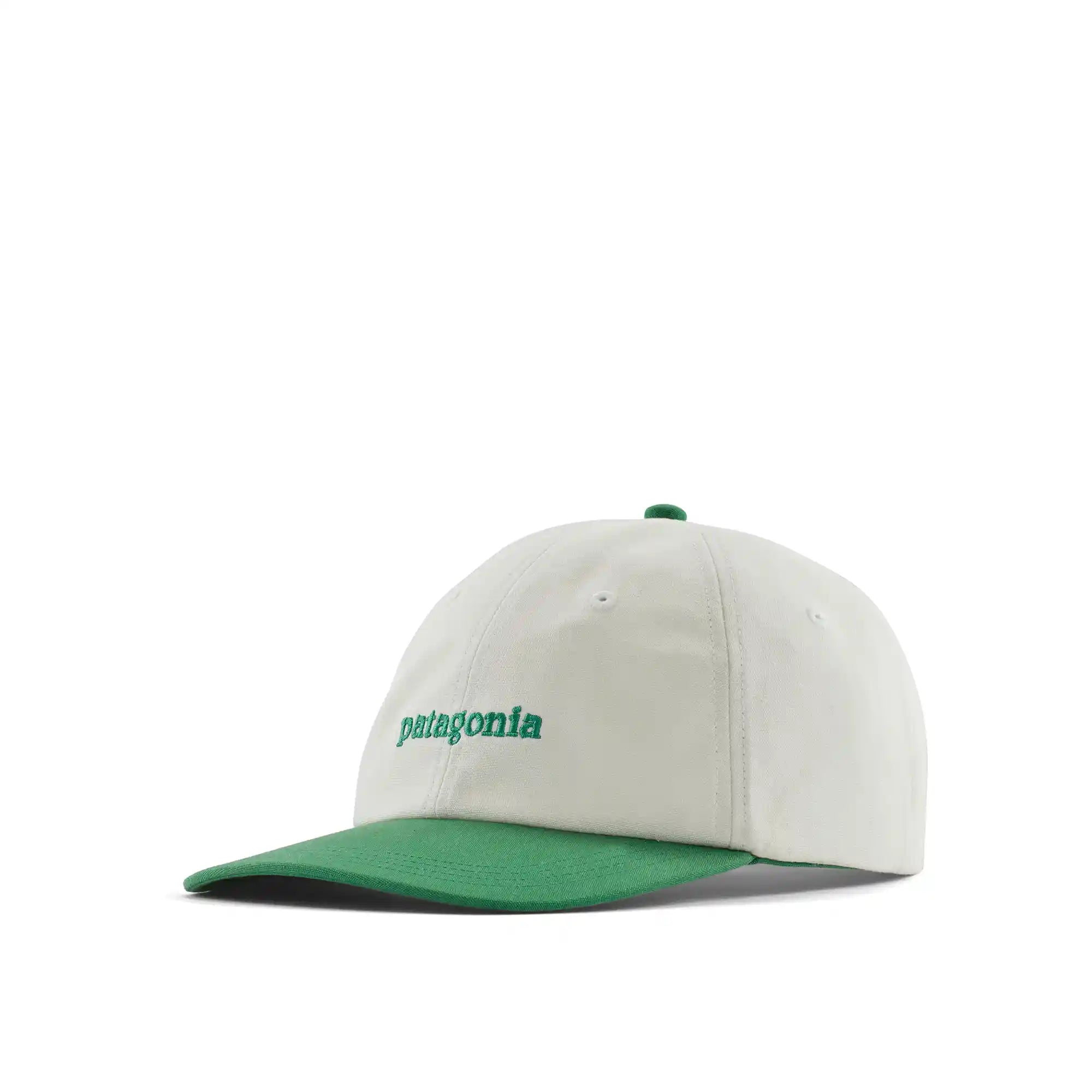 Patagonia Fitz Roy Icon Trad Cap, text logo: gather green