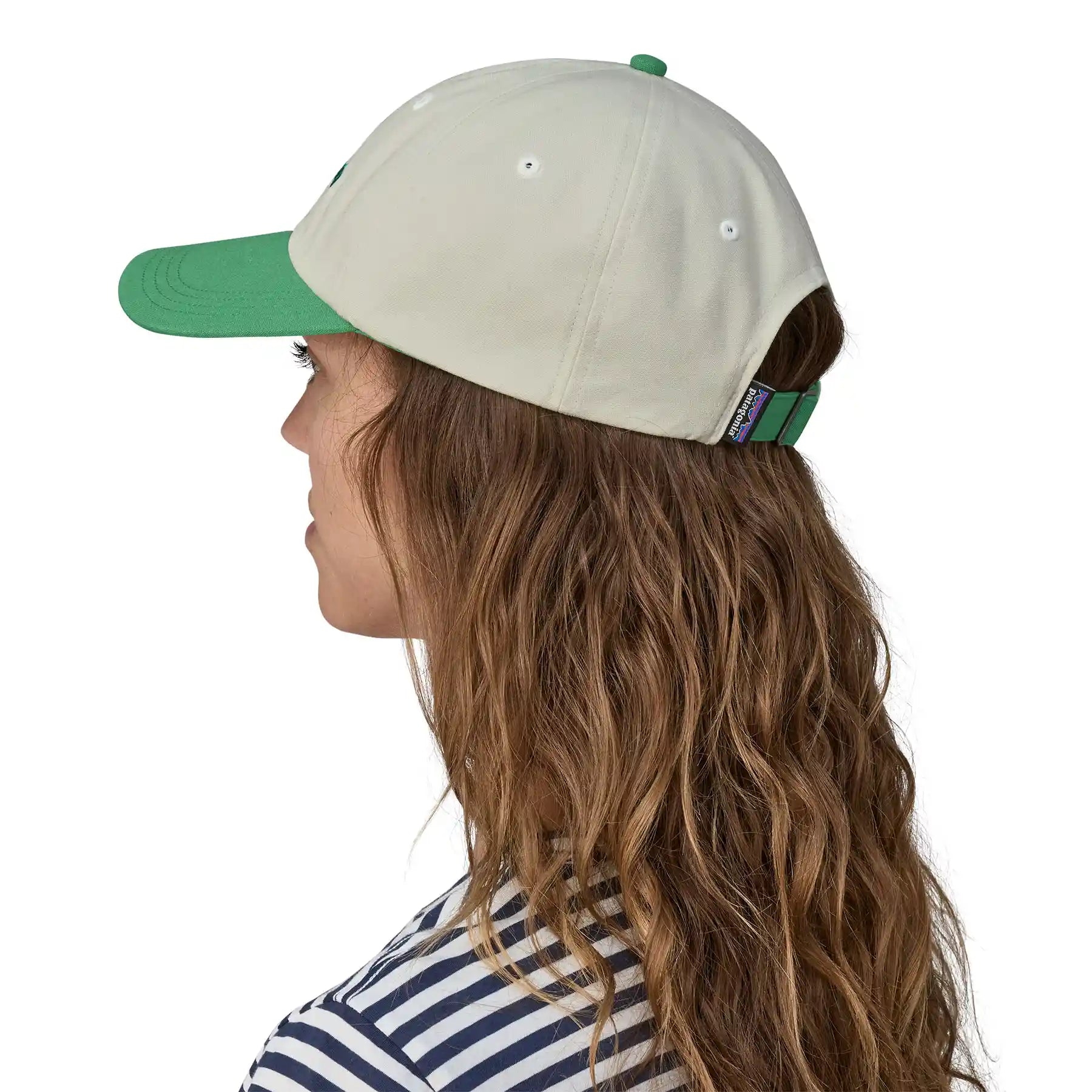 Patagonia Fitz Roy Icon Trad Cap, text logo: gather green — available at Norwood