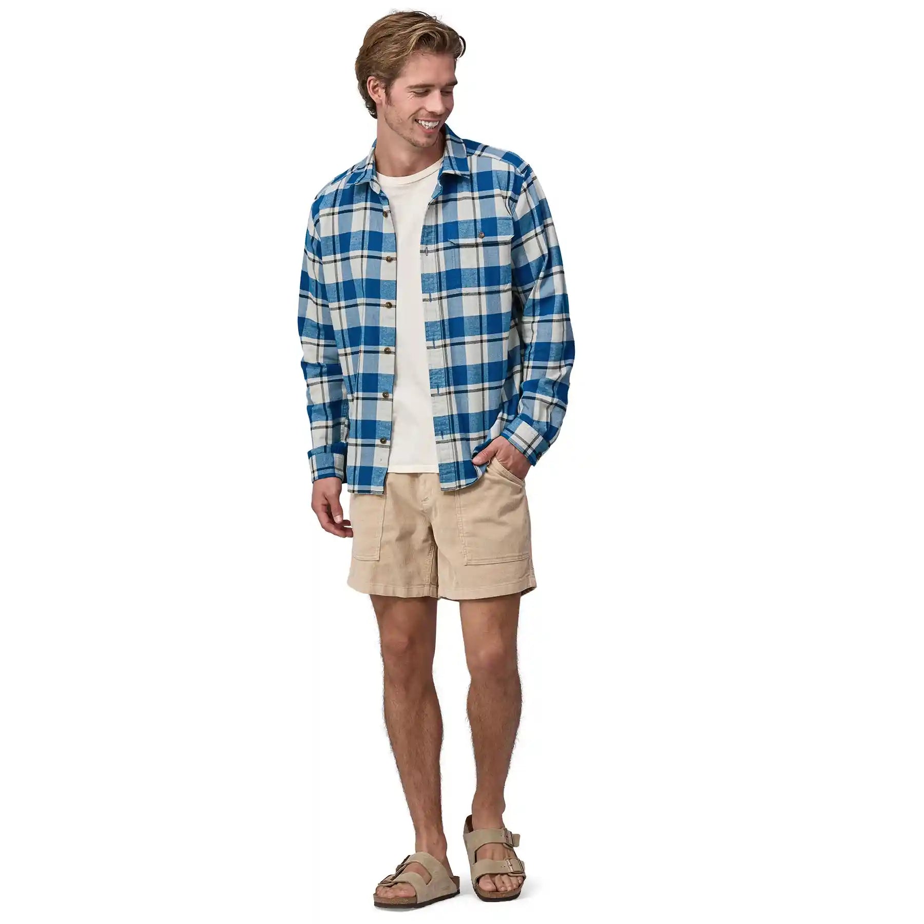Patagonia Lightweight Fjord Flannel Shirt, captain: endless blue — available at Norwood
