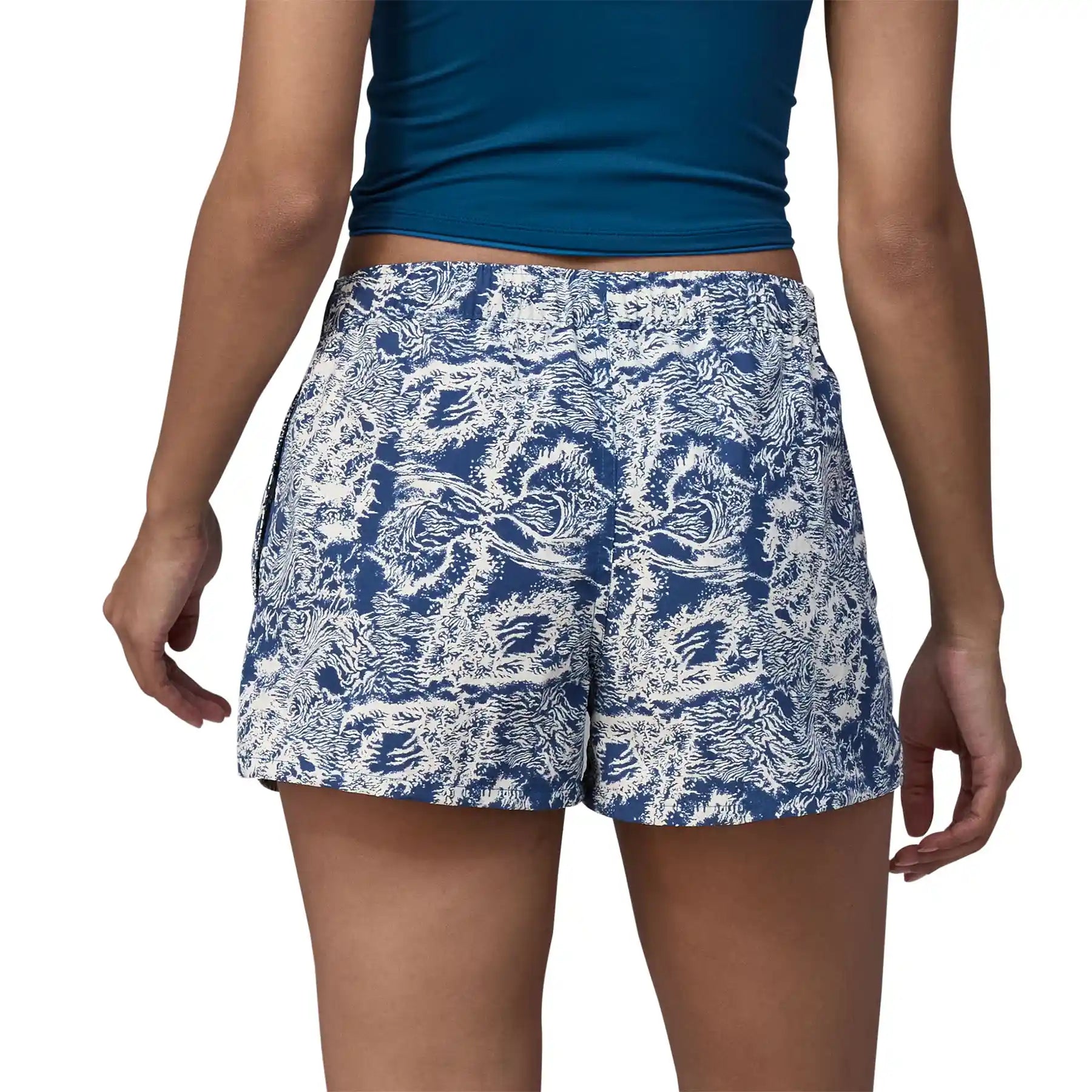 Patagonia Womens Barely Baggies Shorts - 2 1/2", crash: endless blue — available at Norwood