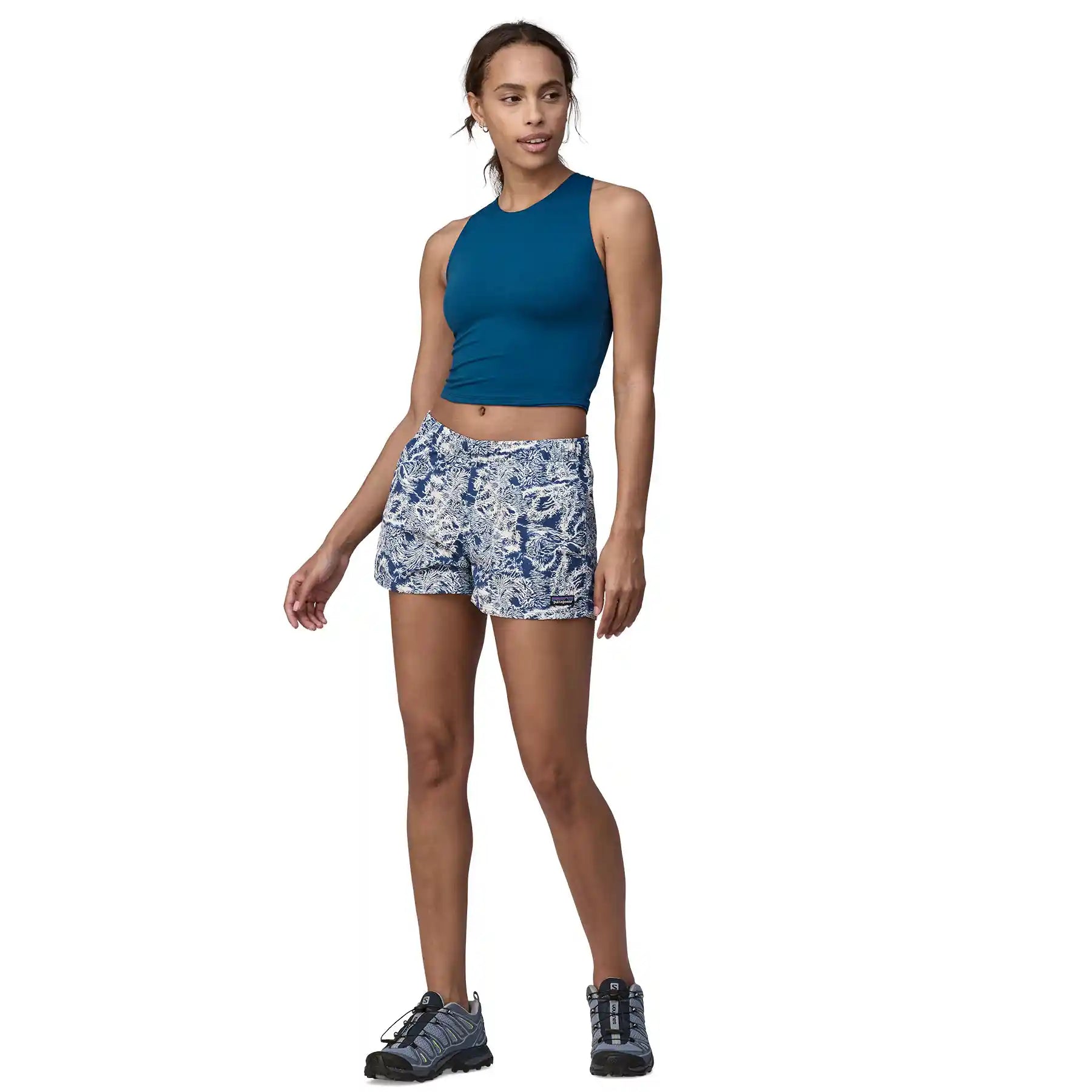 Patagonia Womens Barely Baggies Shorts - 2 1/2", crash: endless blue — available at Norwood