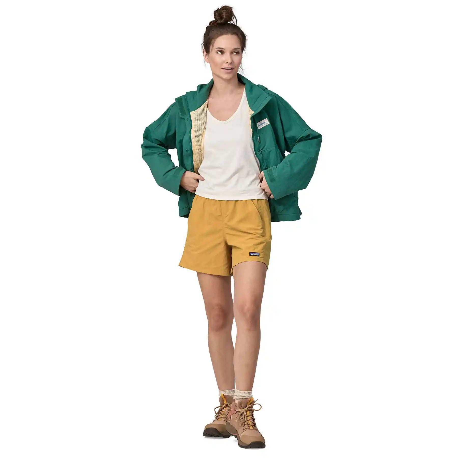 Patagonia Womens Baggies Shorts - 5", pufferfish gold — available at Norwood