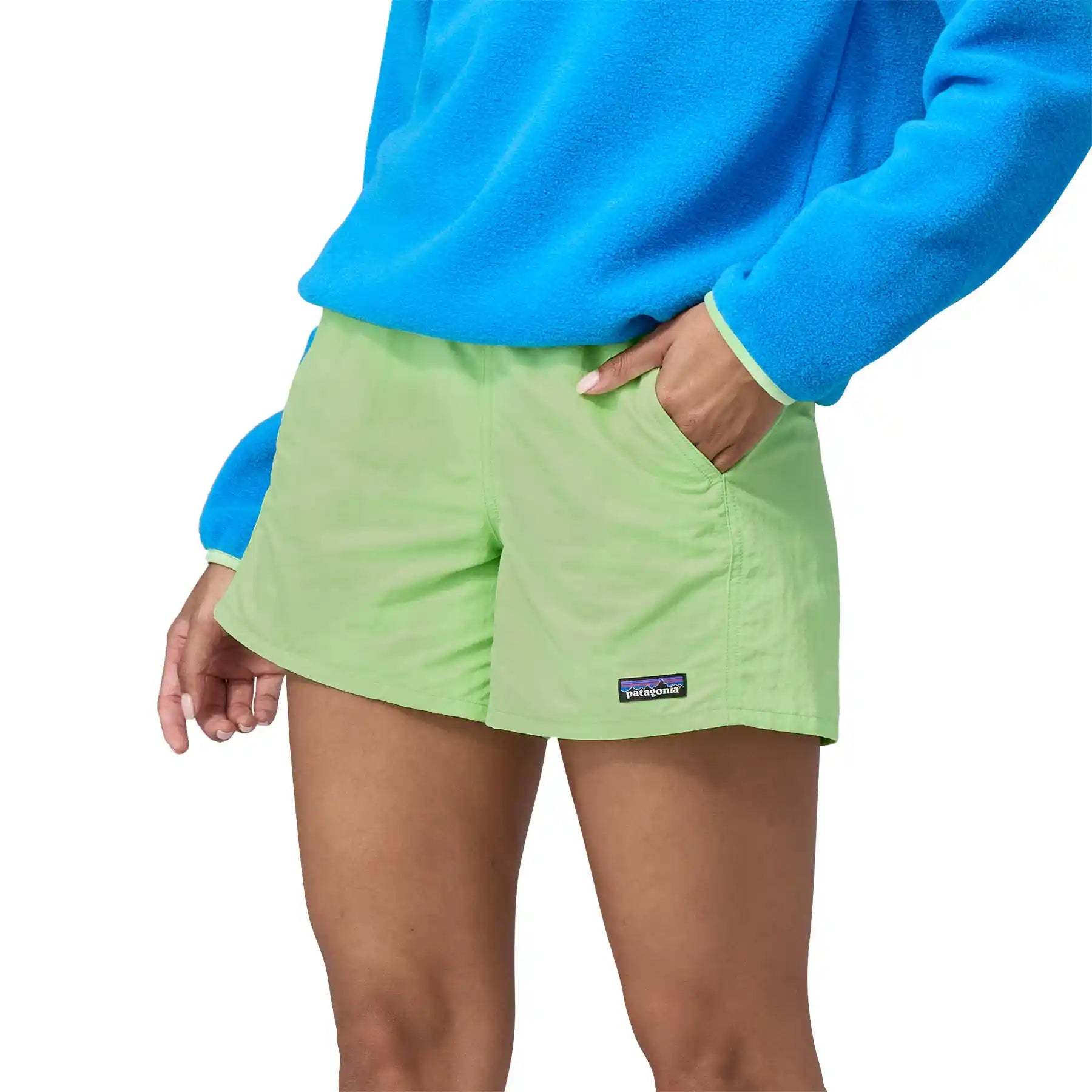Patagonia Womens Baggies Shorts - 5", salamander green — available at Norwood