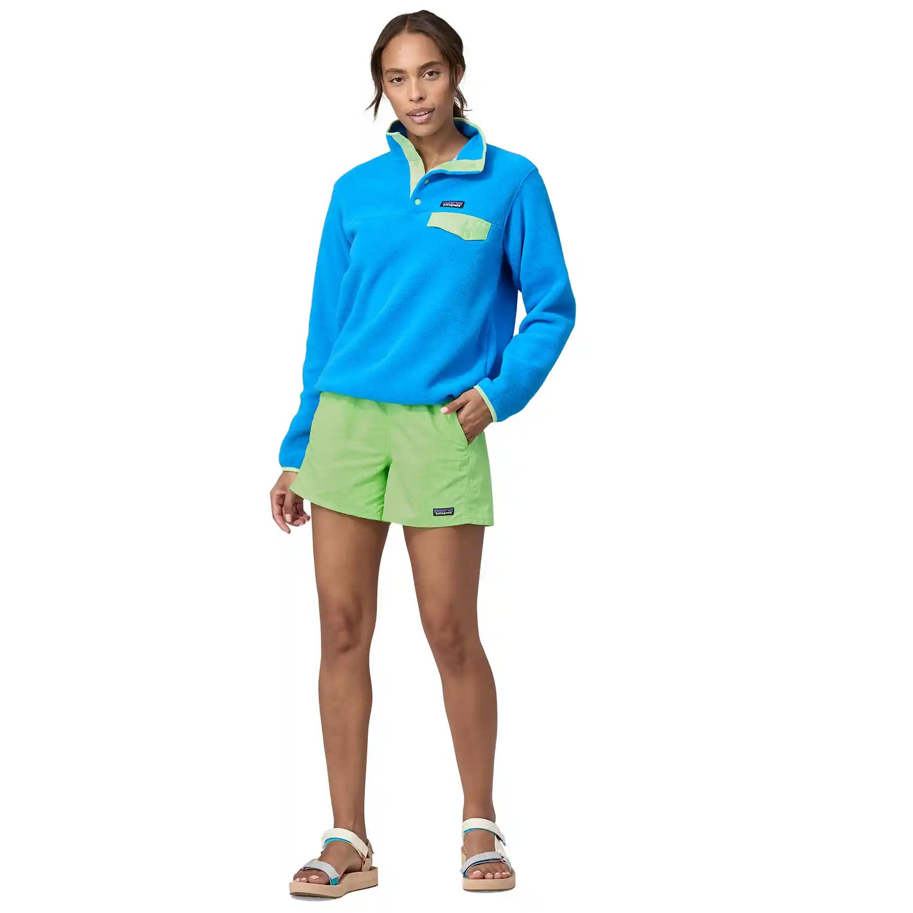 Patagonia Womens Baggies Shorts - 5", salamander green — available at Norwood