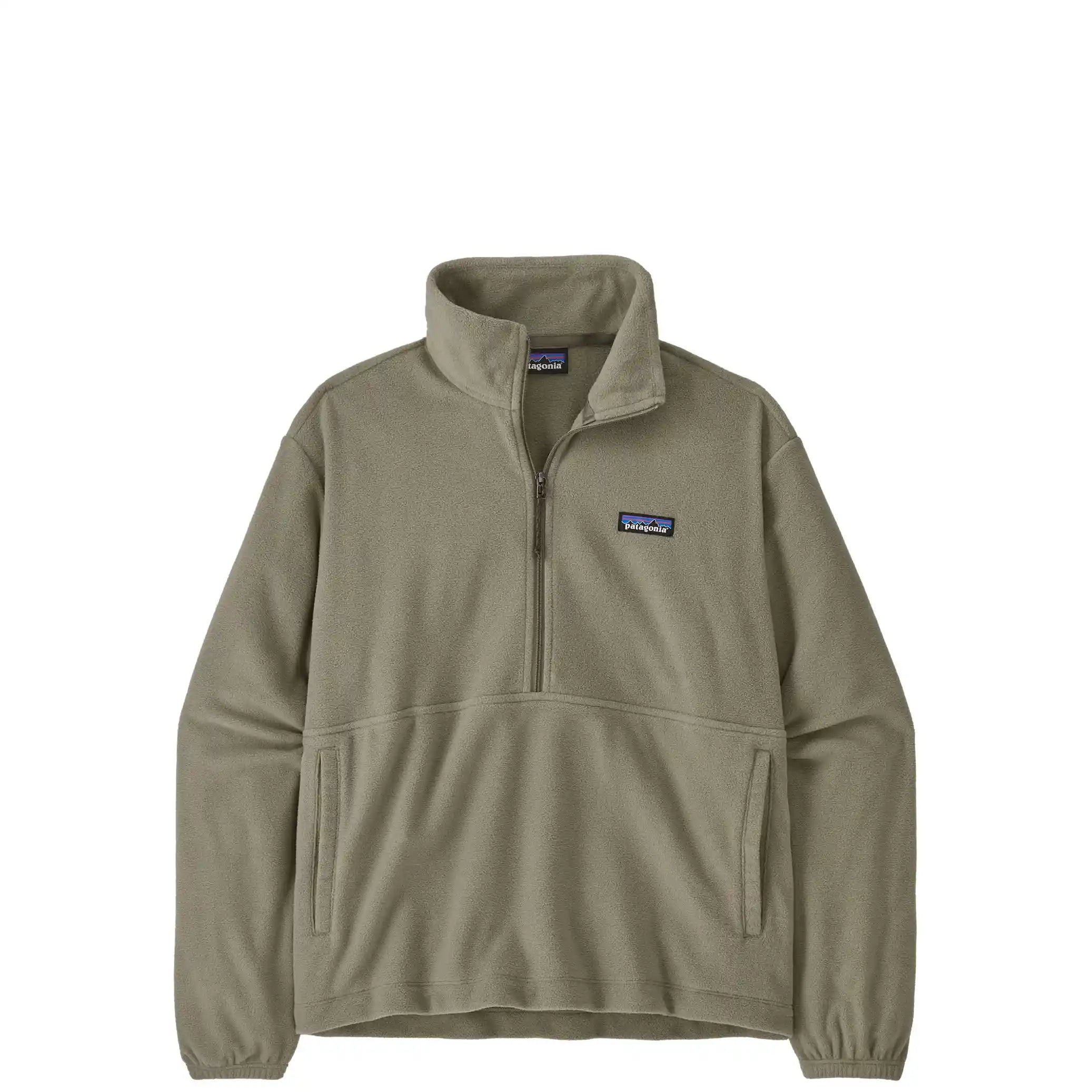 Patagonia Womens Micro D 1/2 Zip Fleece Pullover, river rock green