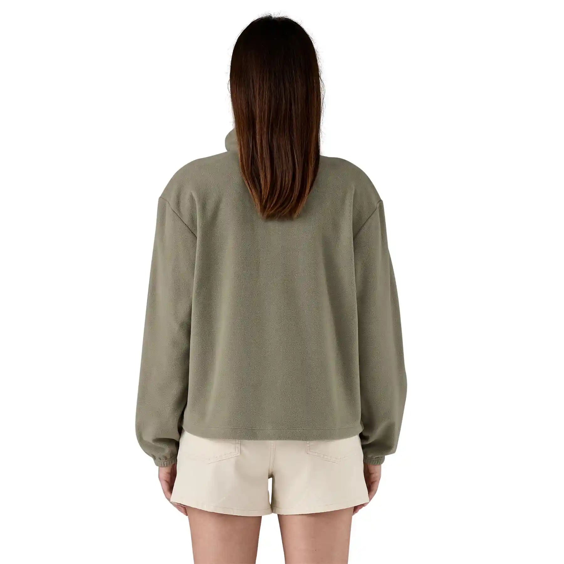 Patagonia Womens Micro D 1/2 Zip Fleece Pullover, river rock green — available at Norwood