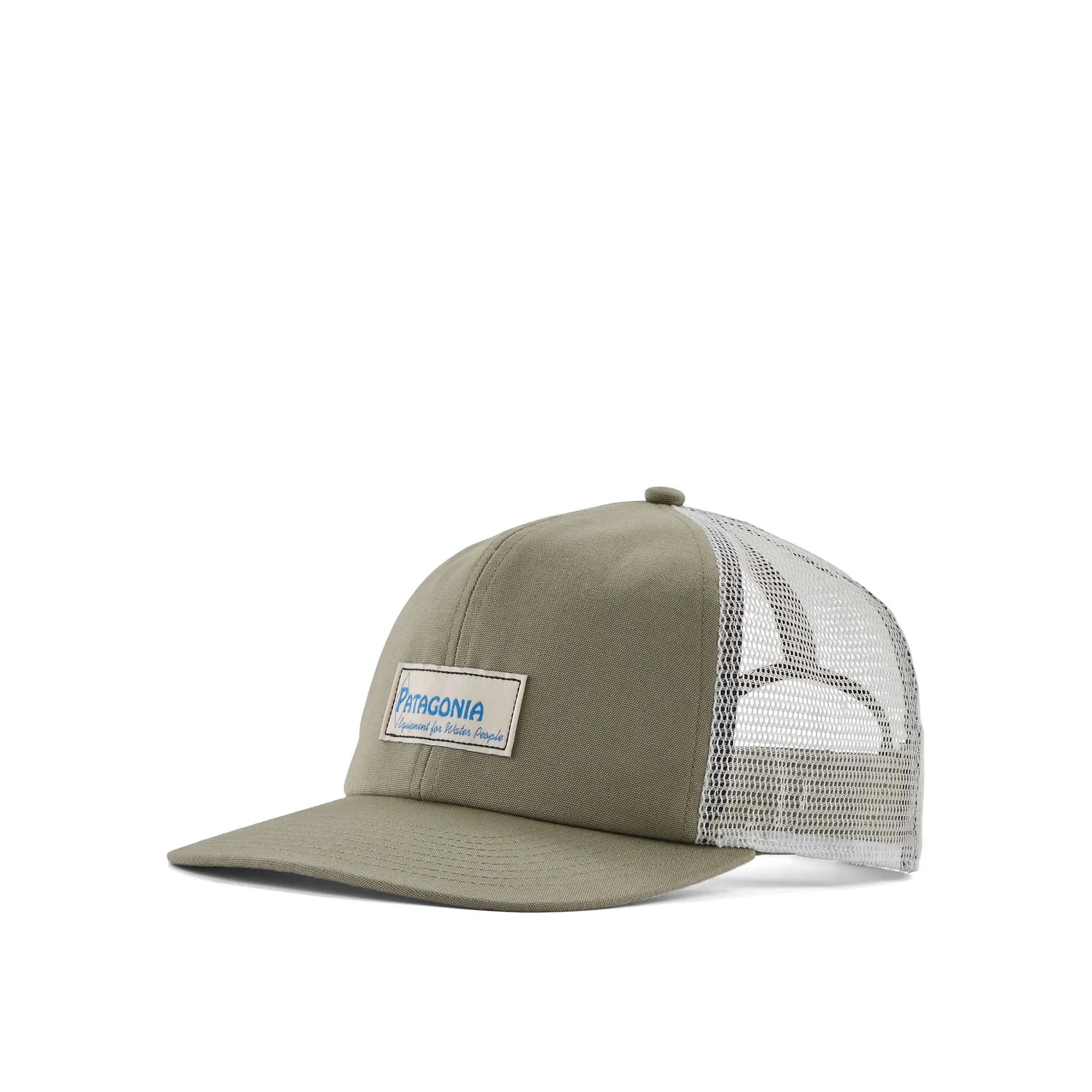Patagonia Relaxed Trucker Hat, water people label: river rock green