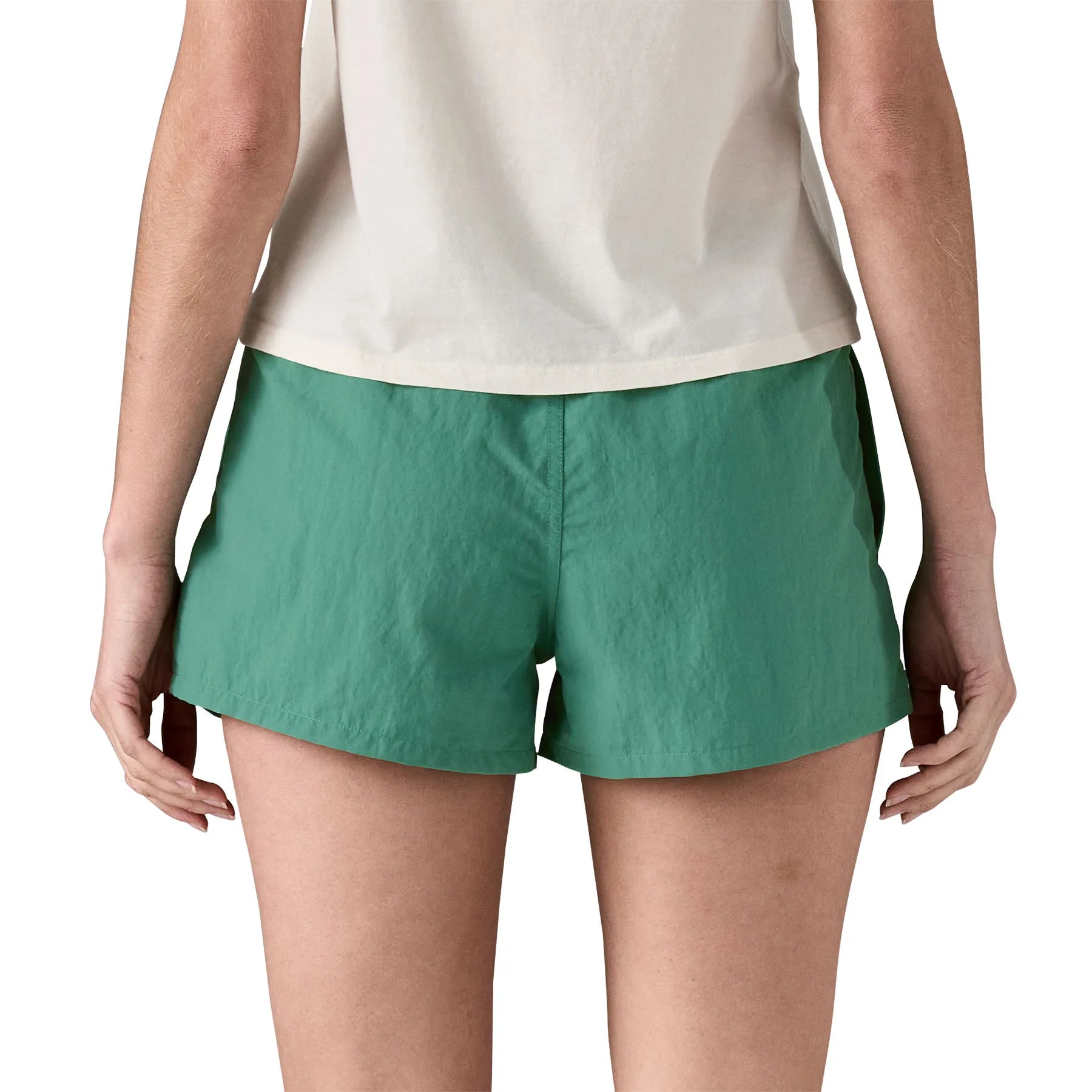 Patagonia Womens Barely Baggies Shorts - 2 1/2 In., heartleaf green — available at Norwood
