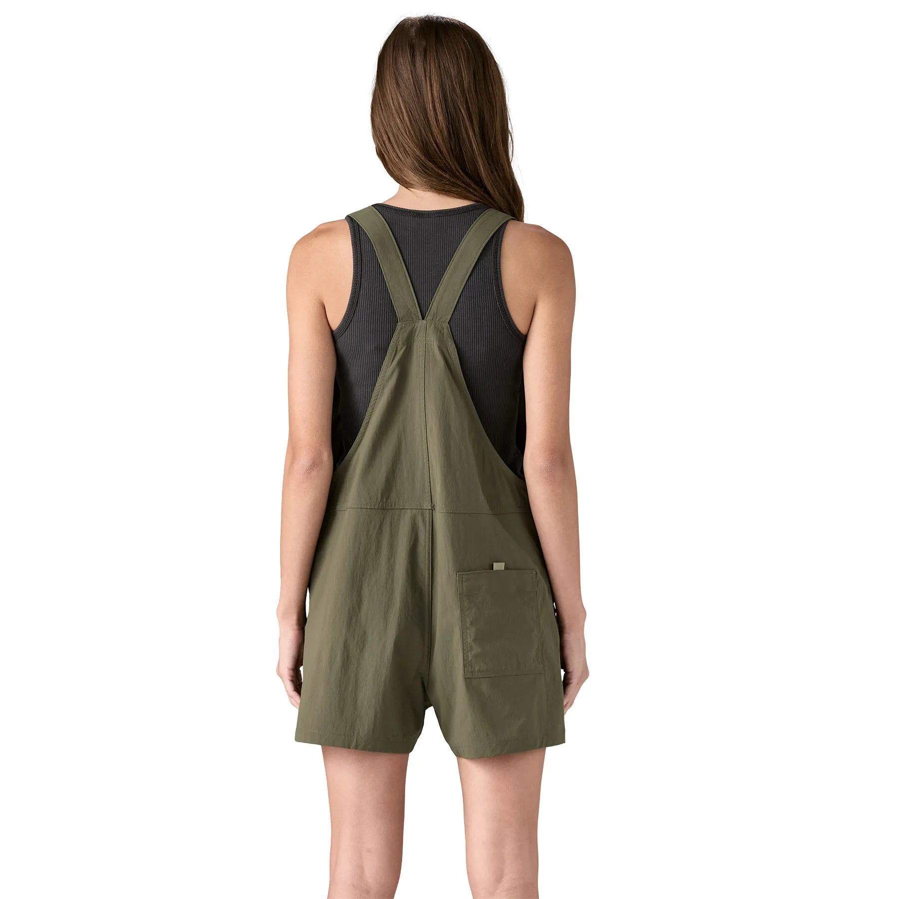 Patagonia Womens Outdoor Everyday Overalls, basin green — available at Norwood