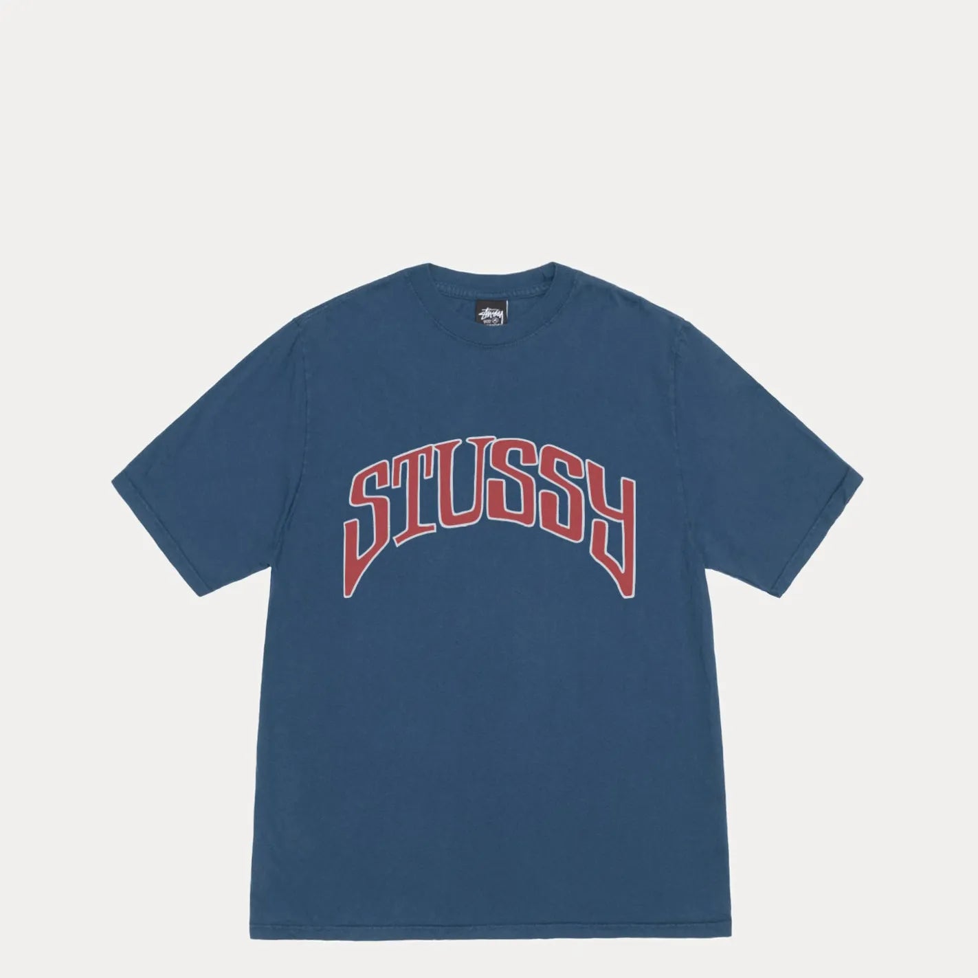 Stussy Arched Pigment Dyed Tee, navy