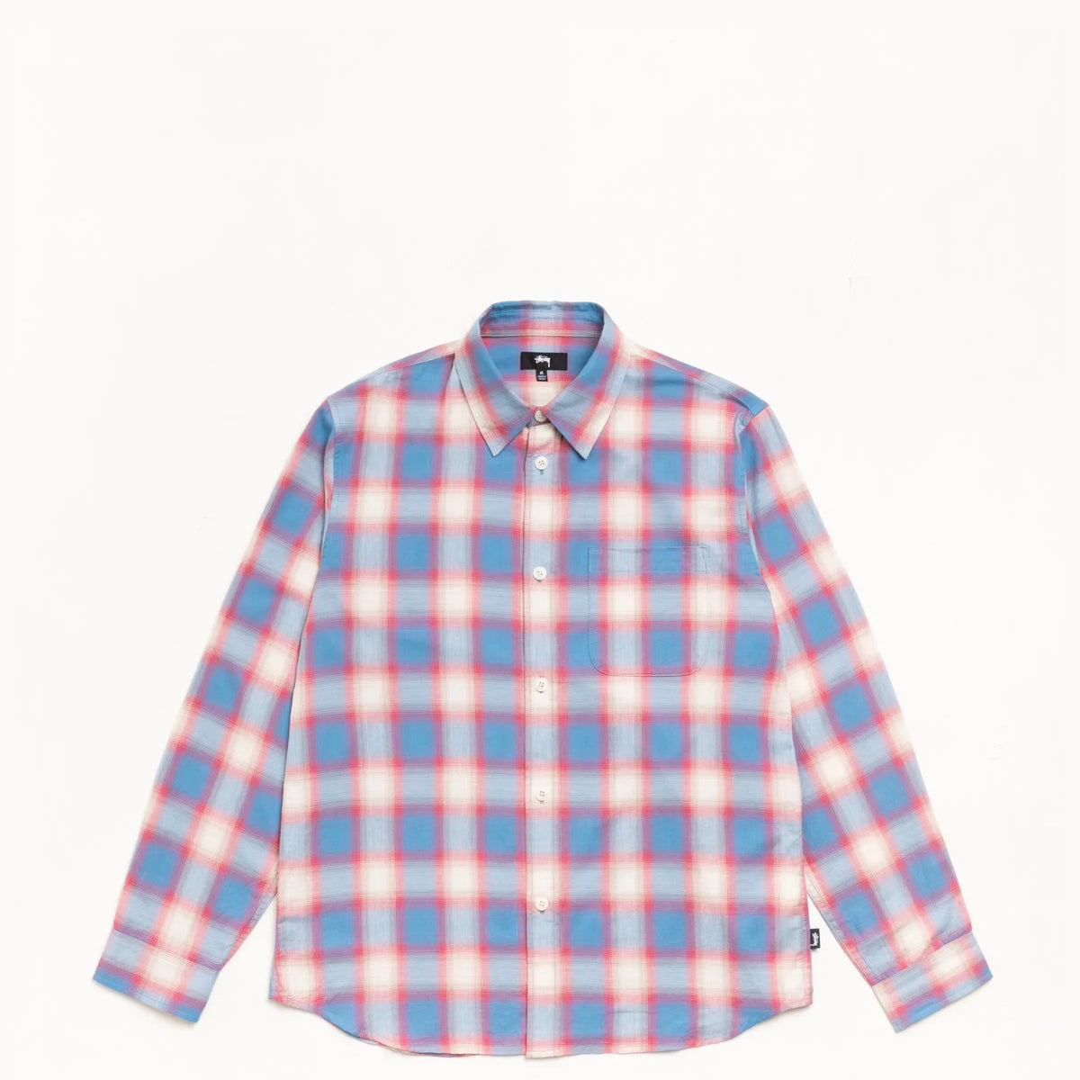 Stussy Beach Ombre Plaid Shirt, blue, 1110391-blue – Norwood