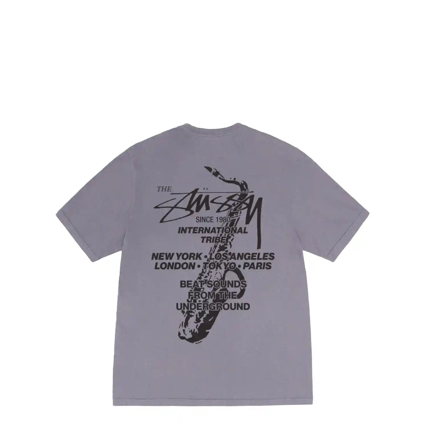 Stussy Beat Sounds Pigment Dyed Tee, shark
