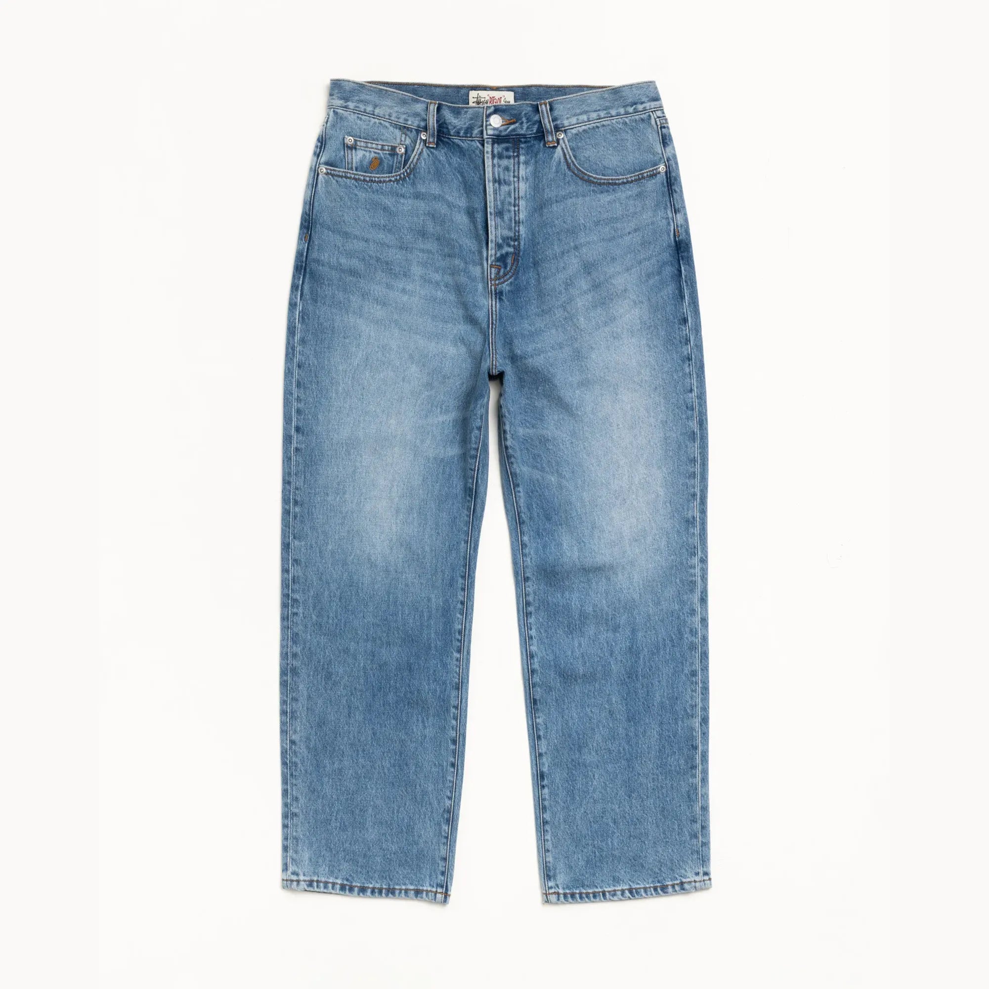 Stussy Big Ol Jean Denim, indigo stone wash — available at Norwood