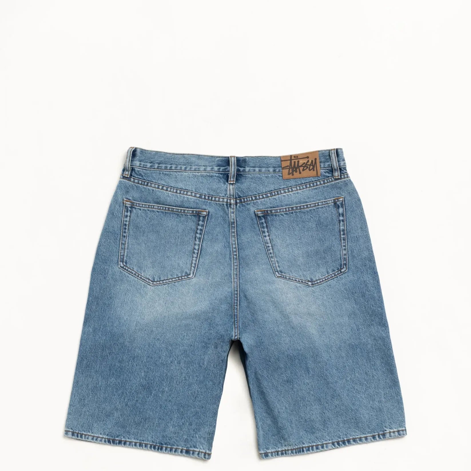 Stussy Denim Big Ol Shorts, indigo stone wash — available at Norwood