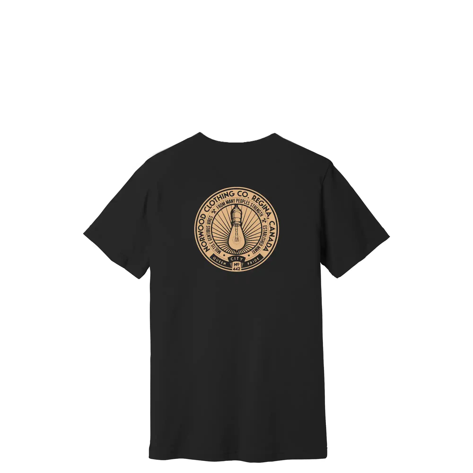 Norwood Light Bulb Slim Tee, black/tan