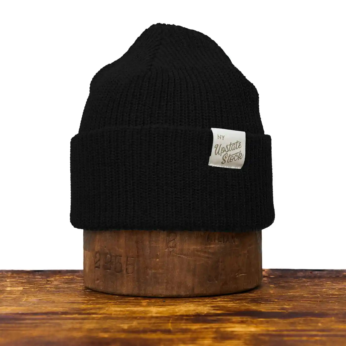 Upstate Stock Upcycled Cotton Watchcap, black