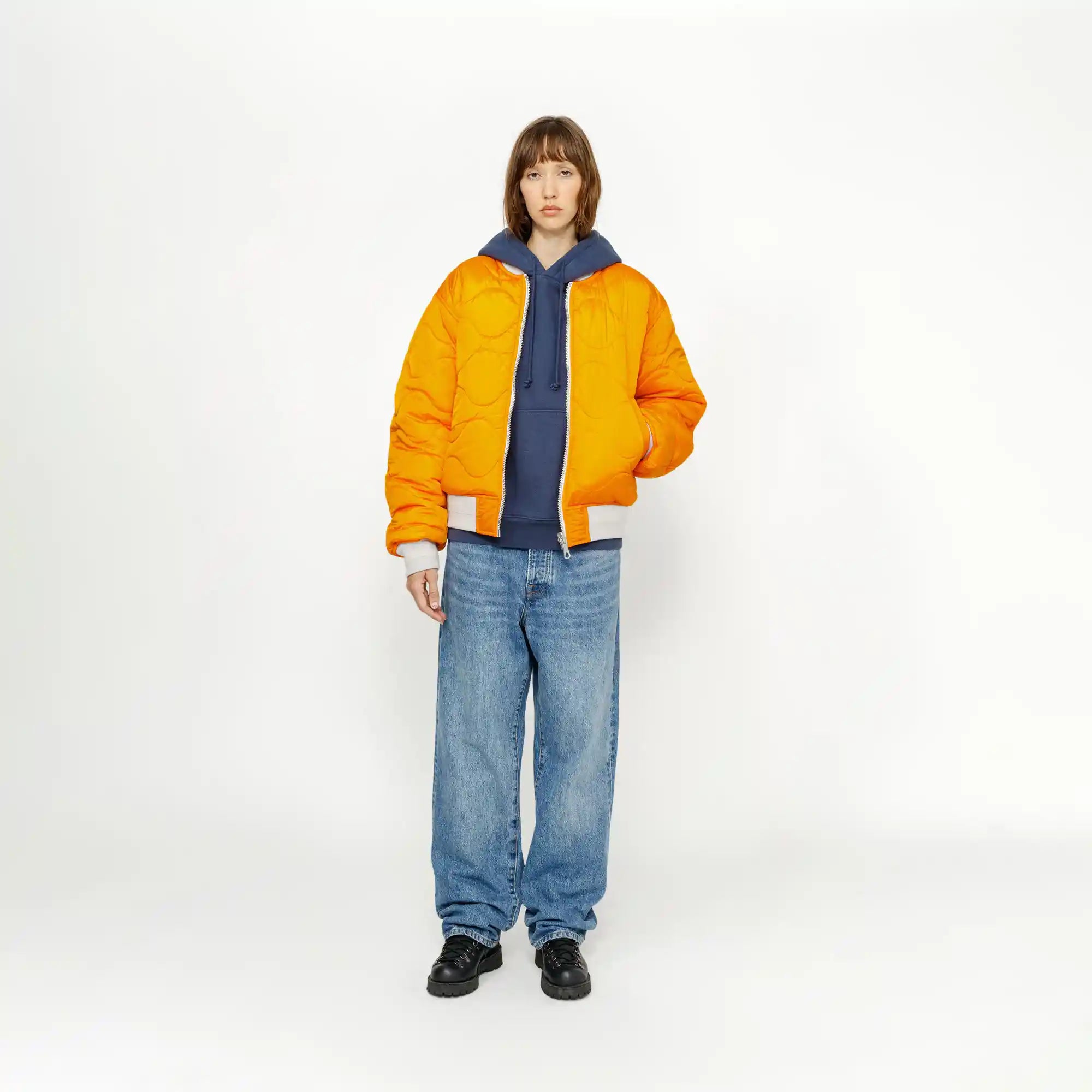 Stussy Built Bomber Jacket, grey — available at Norwood