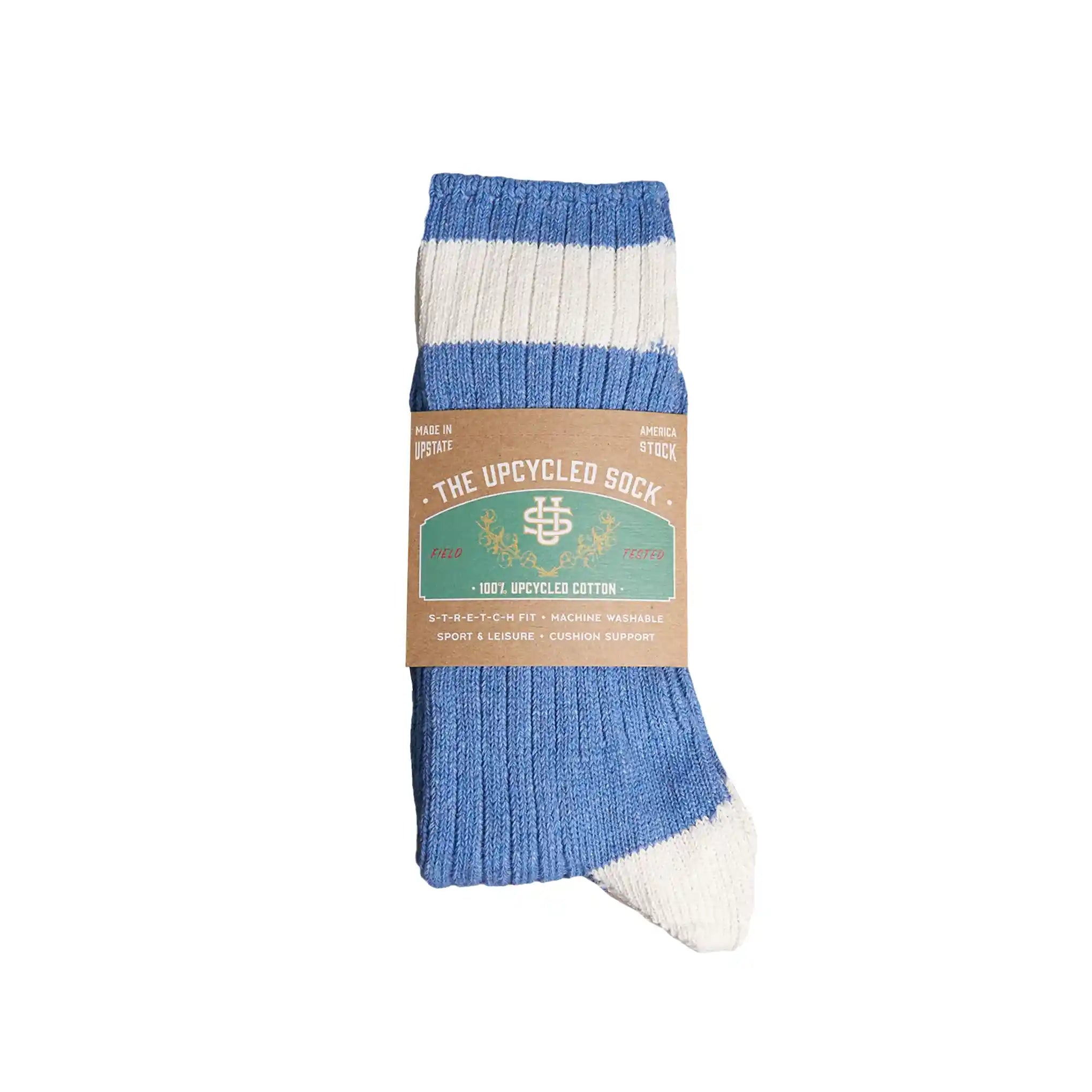 Upstate Stock The Upcycled Sock, cerulean blue