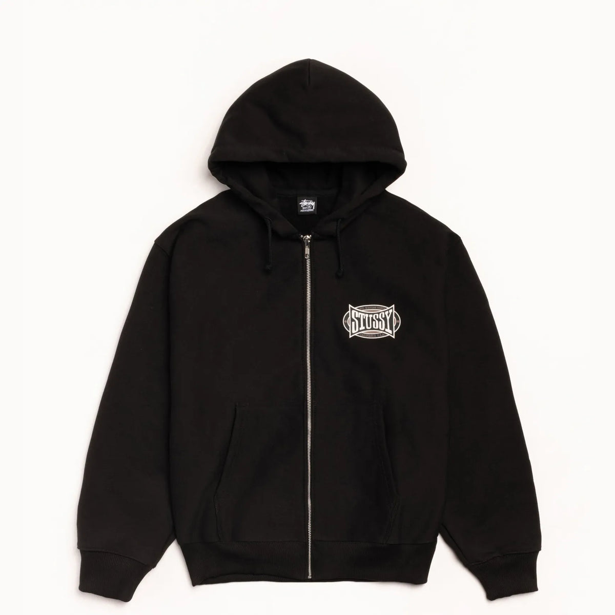 2000's Stussyパーカー champion_oval_zip_hoodie_black