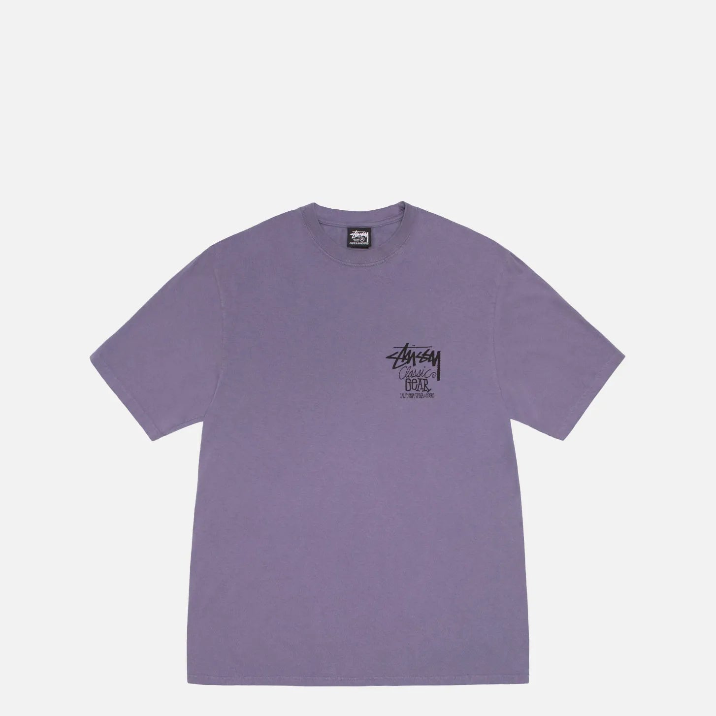 Stussy Classic Gear Pigment Dyed Tee, grape — available at Norwood
