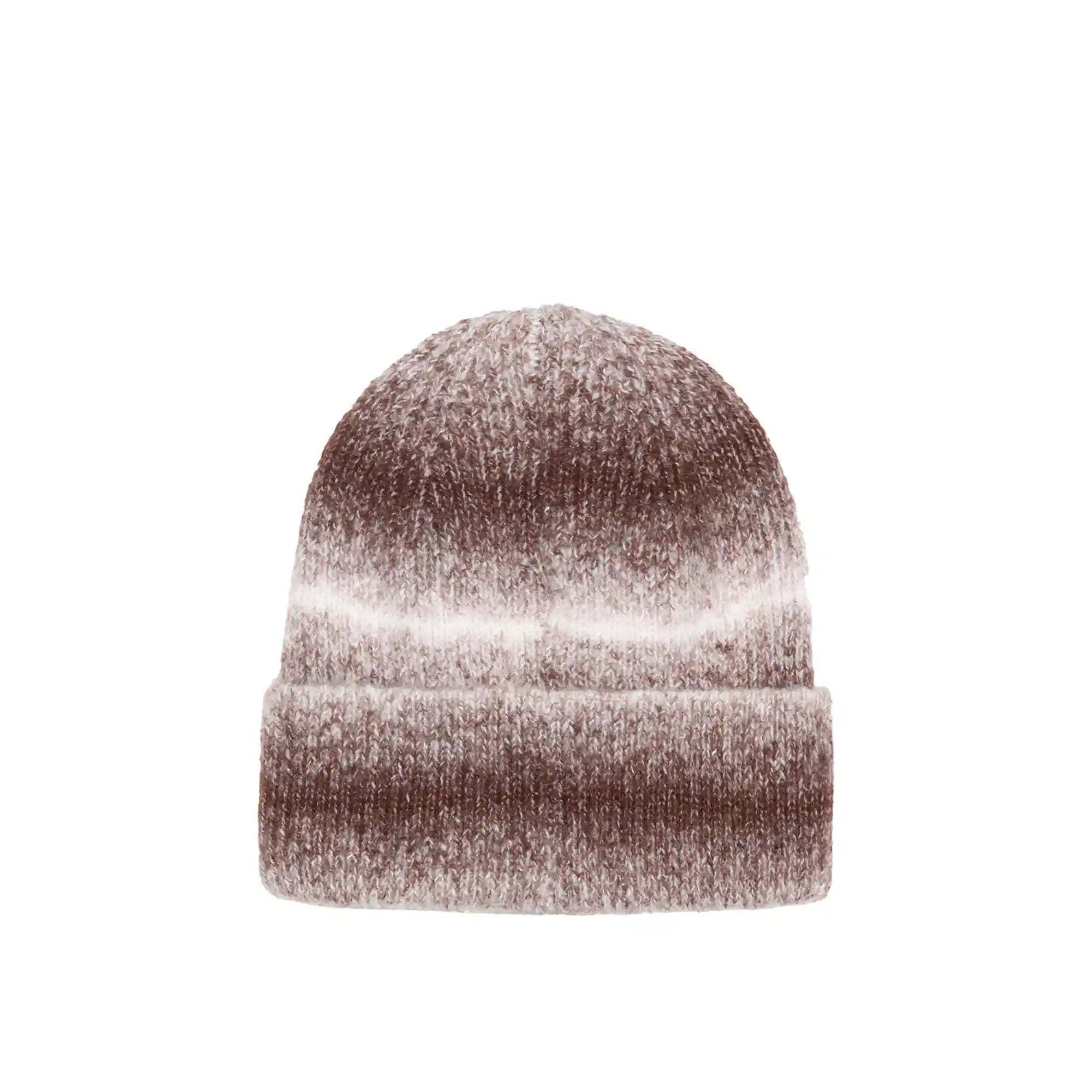 Stussy Cuff Basic Striped Beanie, brown — available at Norwood
