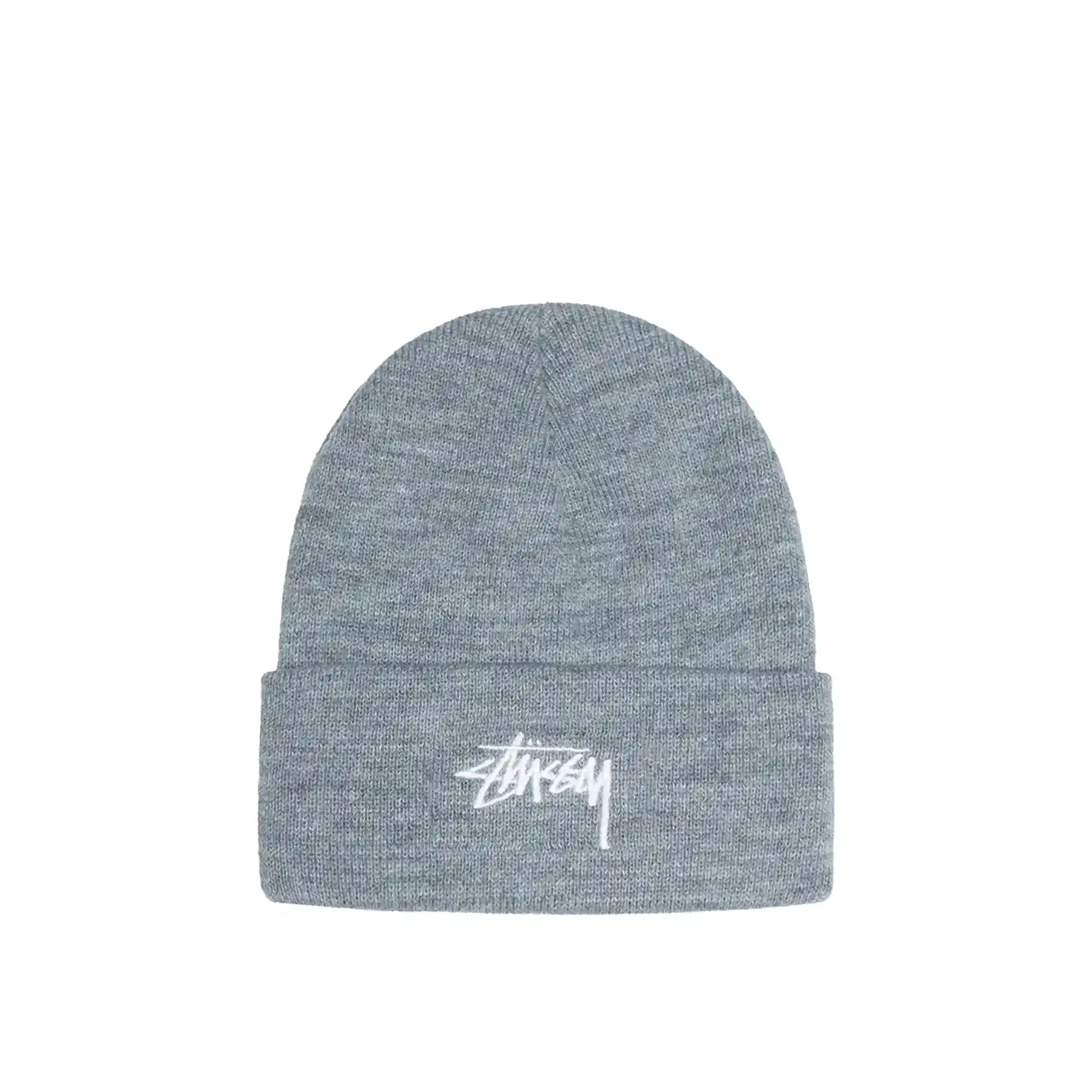 Stussy Stock Cuff Beanie, grey heather