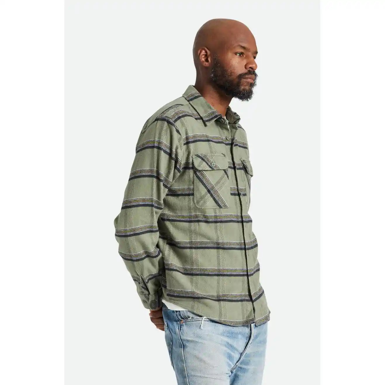 Brixton Bowery Stretch Water Resistant Flannel — available at Norwood
