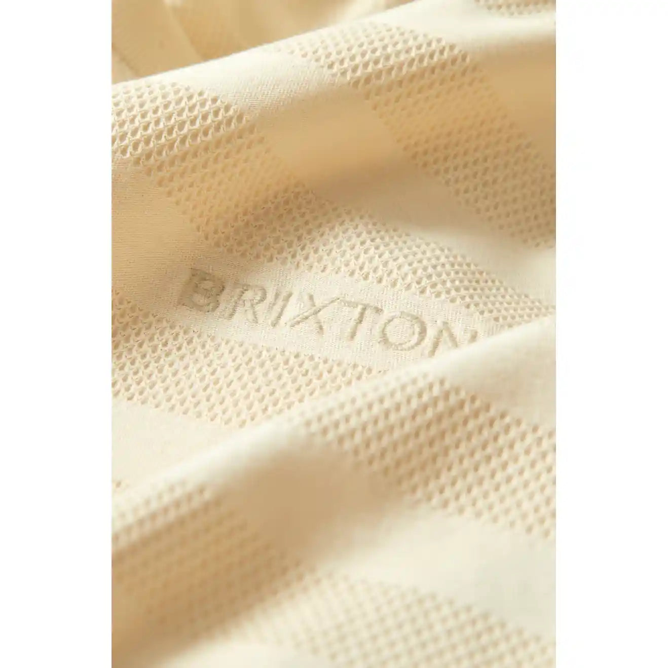 Brixton The City Jaquard Striped Tee, whitecap — available at Norwood
