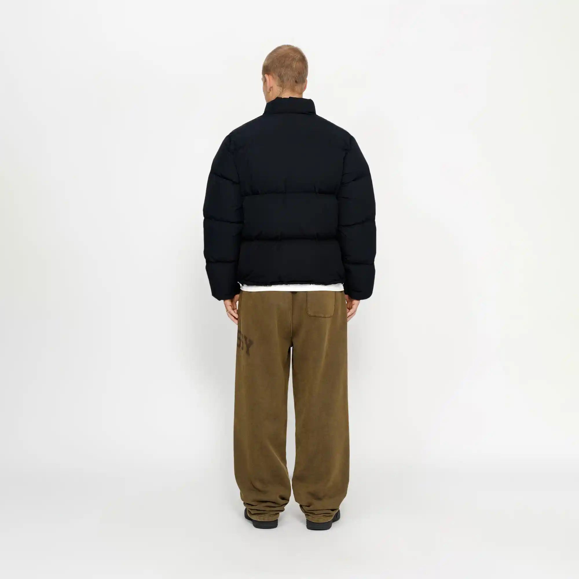 Stussy Nylon Down Puffer, black — available at Norwood